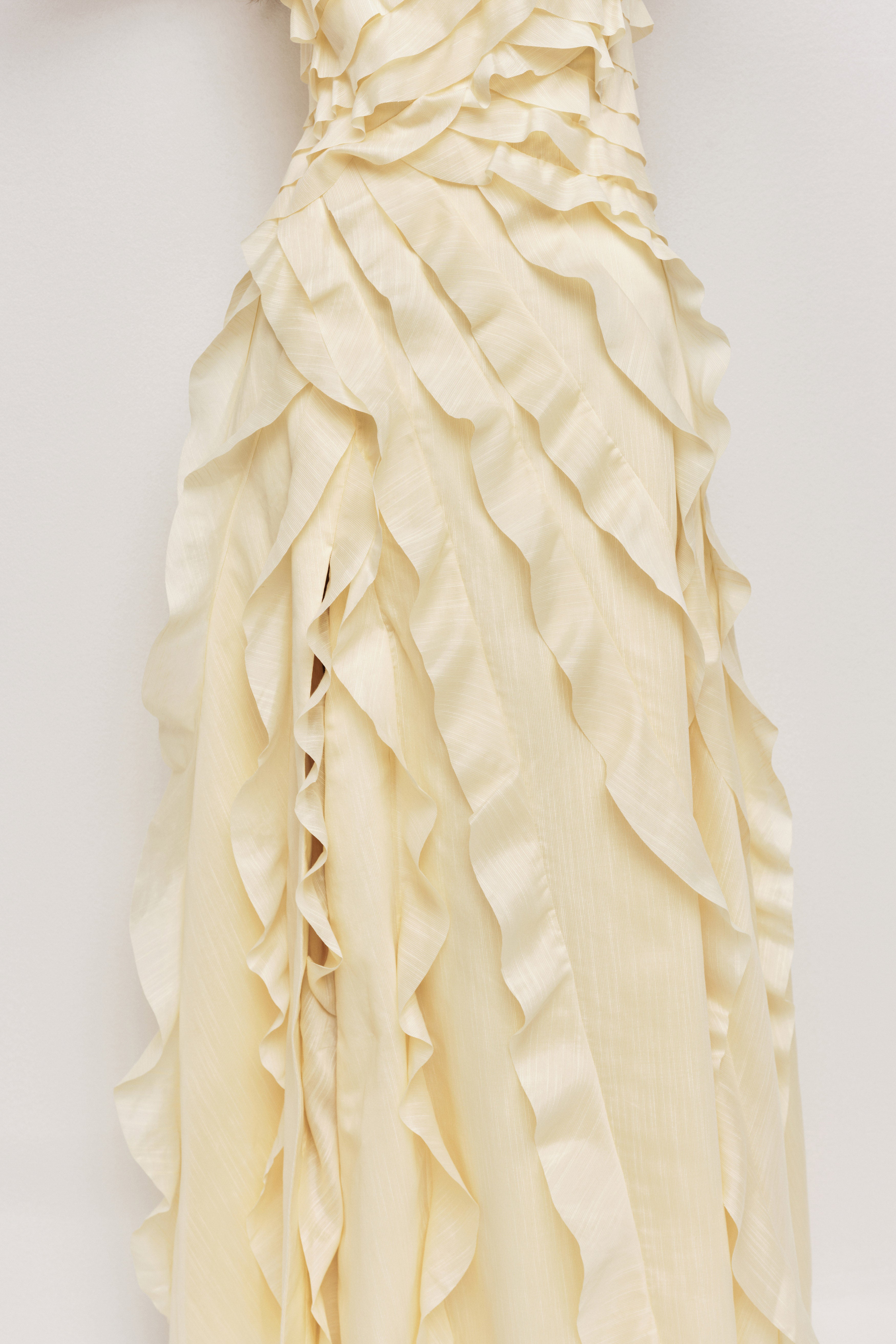 aje yellow maxi dress Aje - Valentine Frill Maxi Dress