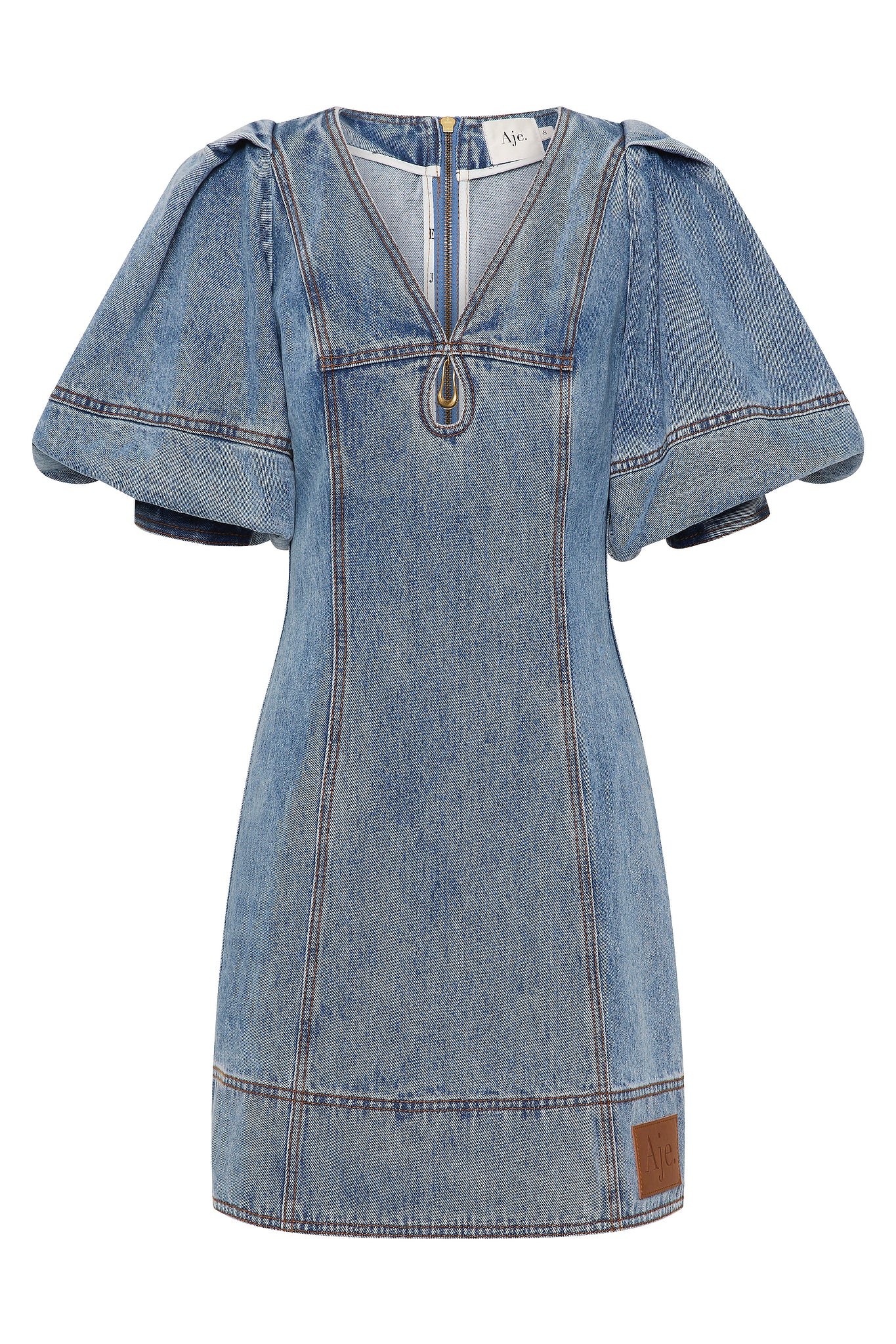 Juno Denim Mini Dress-COASTAL WASH / 4 Juno Denim Mini Dress-COASTAL WASH / 4