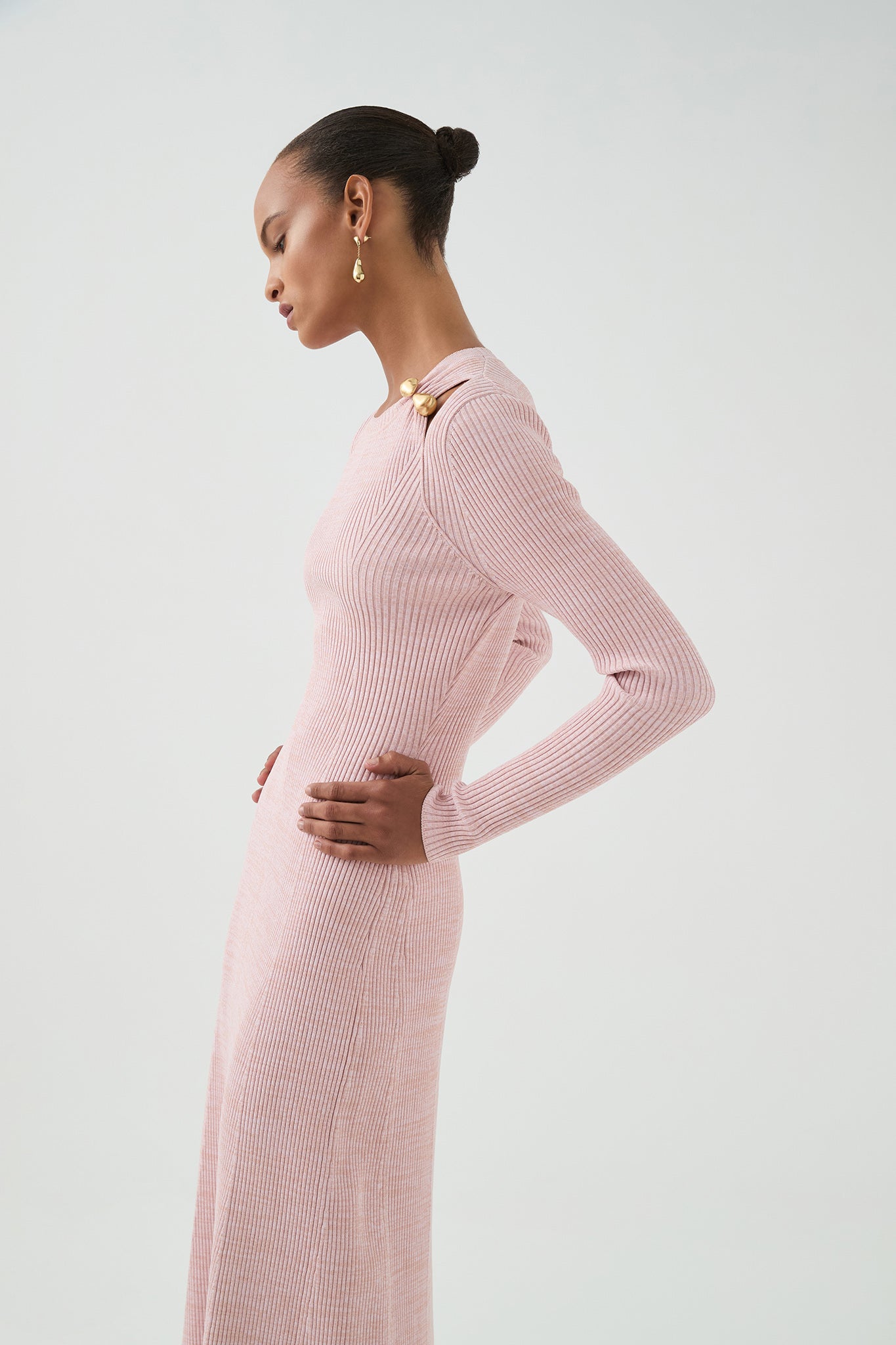 Nina Knit Dress-PNK MARLE / XXS Nina Knit Dress-PNK MARLE / XXS