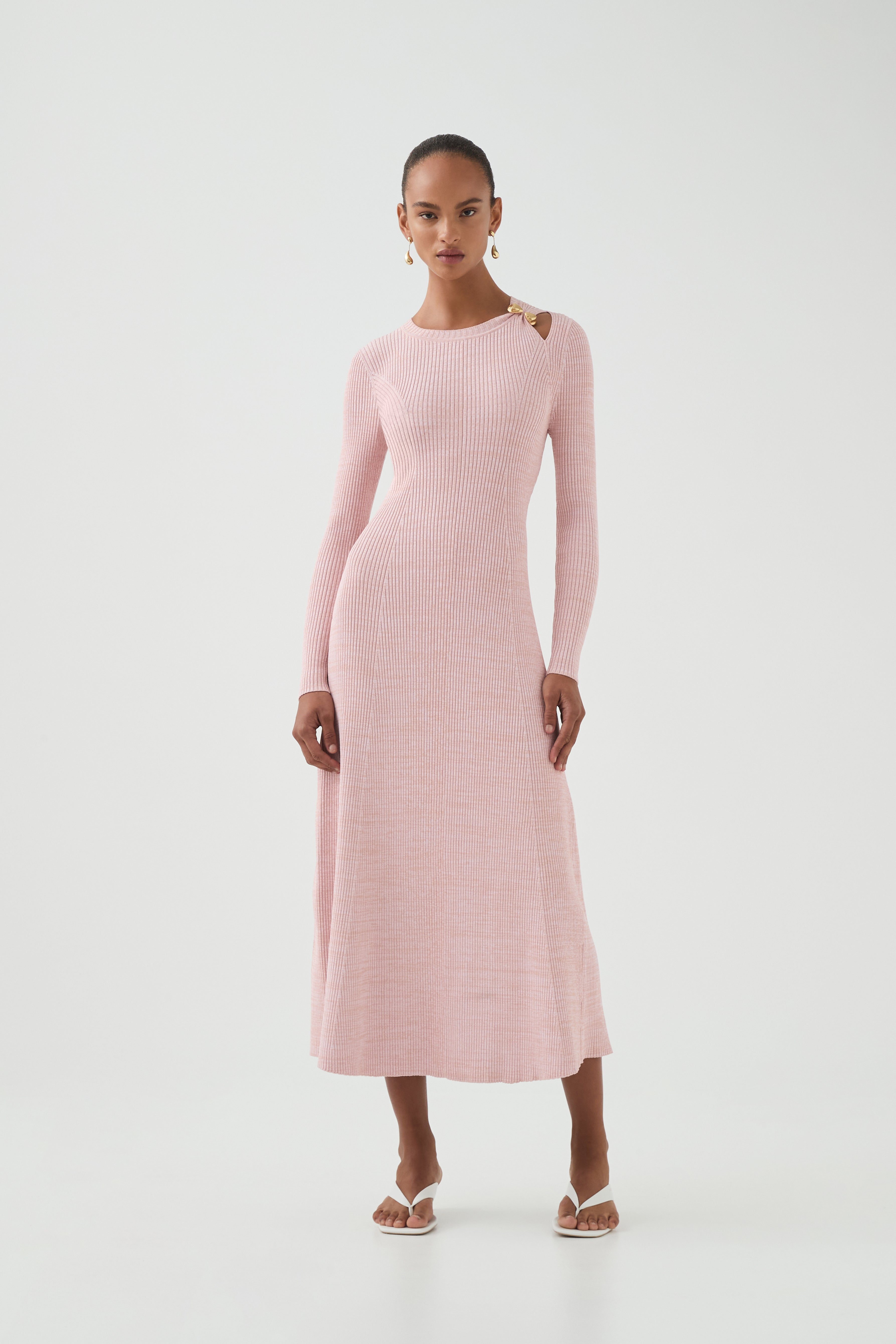Nina Knit Dress-PNK MARLE / XXS Nina Knit Dress-PNK MARLE / XXS