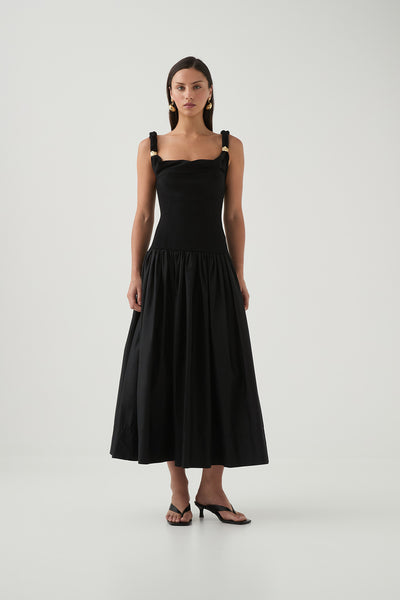 Halcyon Knit Midi Dress | Black
