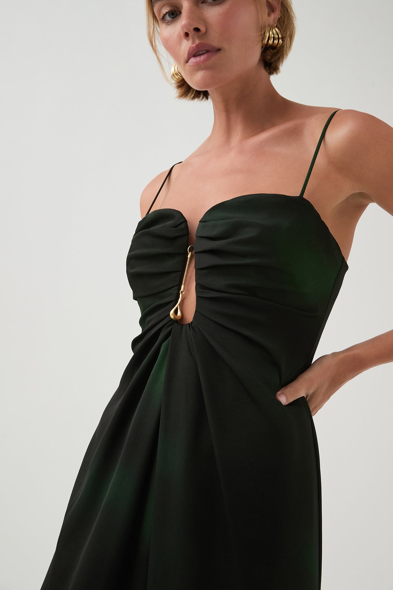 aje concept dress green Aje. Concept One Shoulder Dress - Green