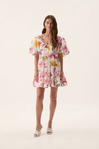 Fleur Mini Dress-COLLAGE FLORAL / 4