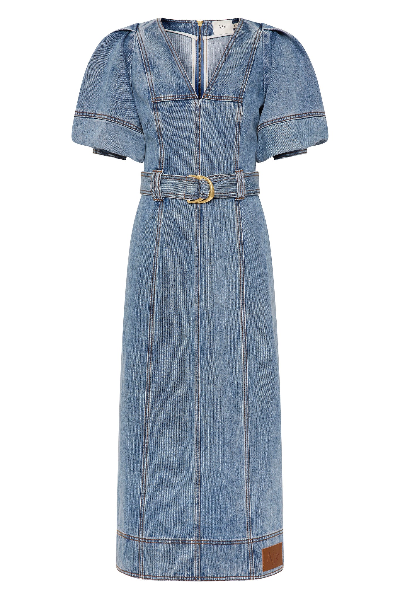 Juno Denim Midi Dress | Coastal Wash | Aje Aje International Juno Denim Midi Dress | Coastal Wash | Aje Aje International