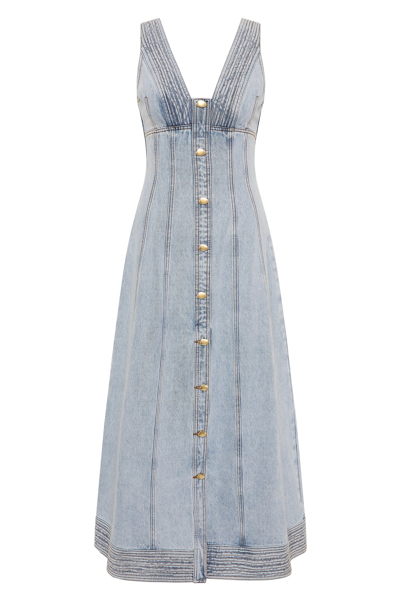 aje clay denim midi dress Clay Belted Midi Dress | Willow Green