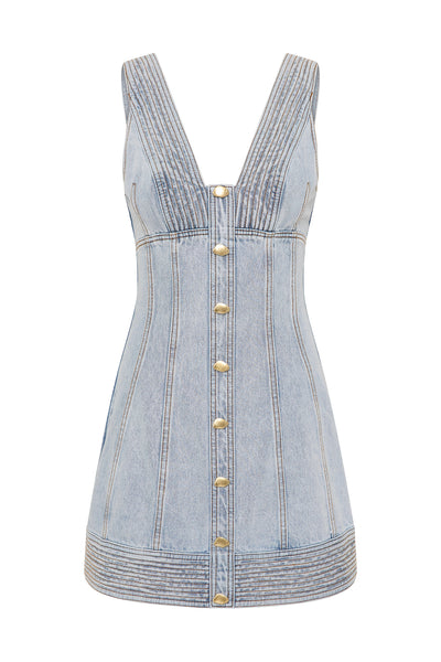 Coast Denim Mini Dress-LIGHT SKY WASH / 4 Coast Denim Mini Dress-LIGHT SKY WASH / 4