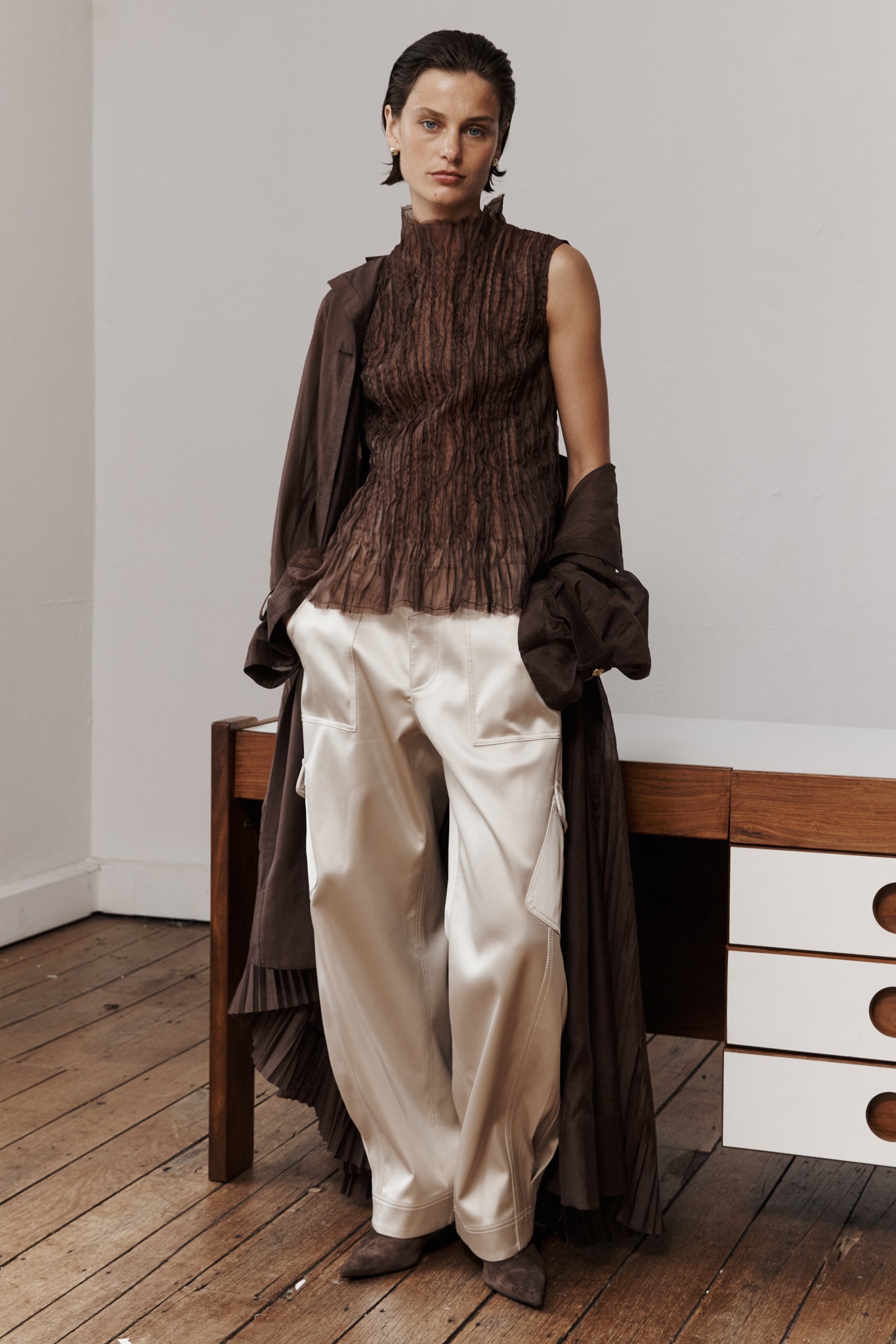 Ardena Satin Cargo Pant