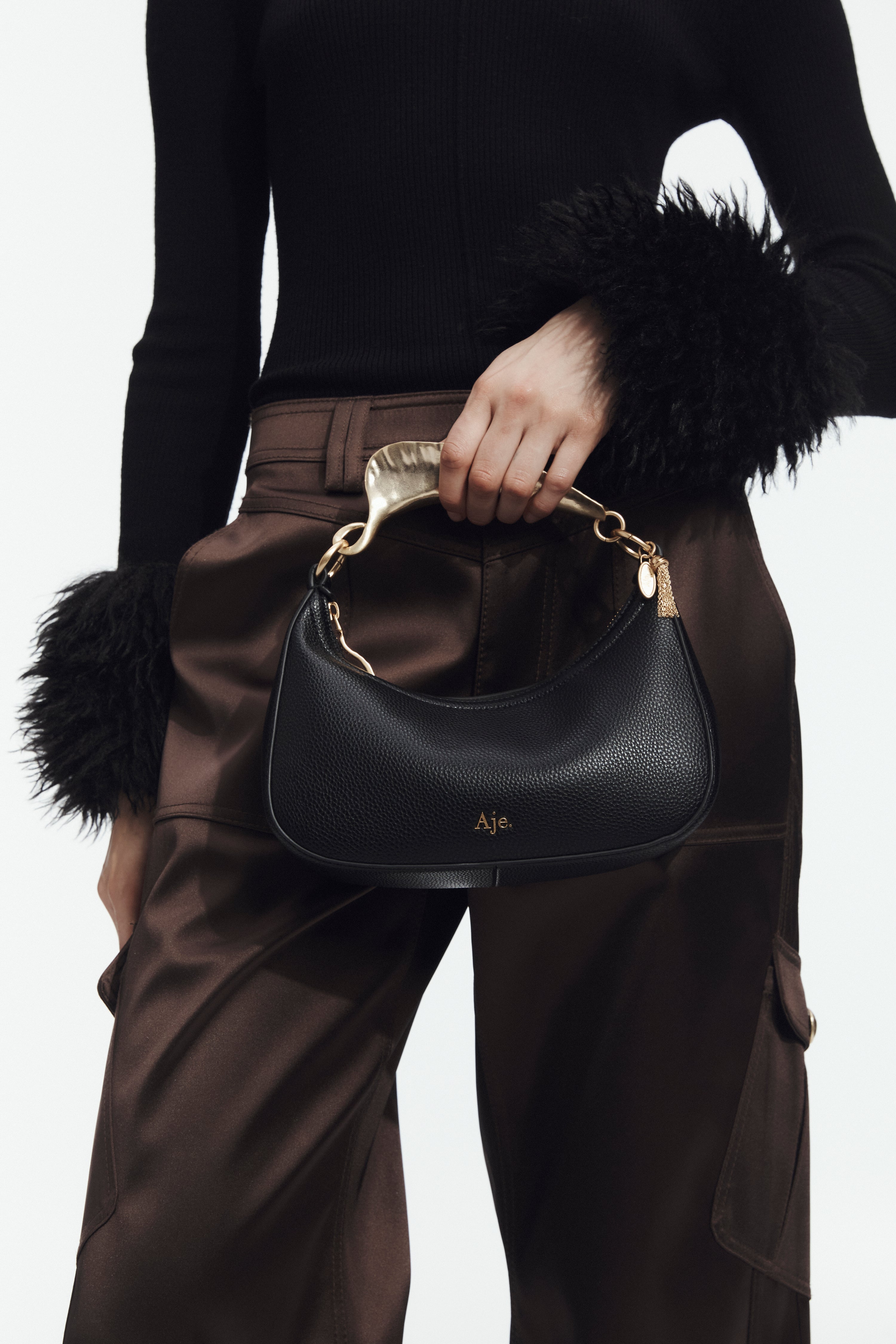 Leaf Texture Top Handle Bag