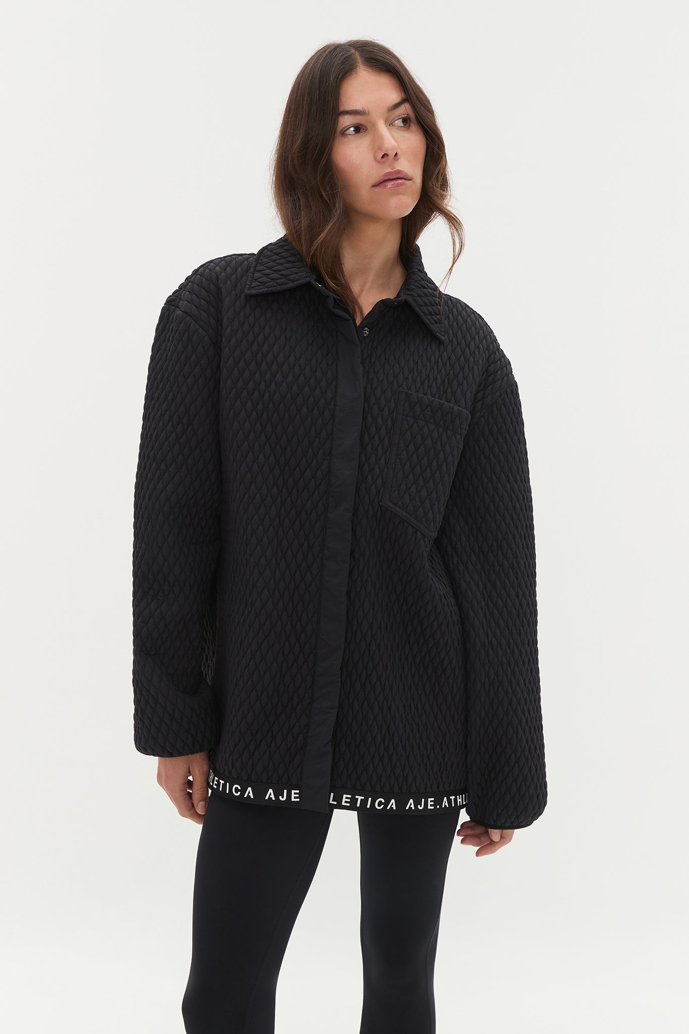 Quilted Logotape Shirt 406