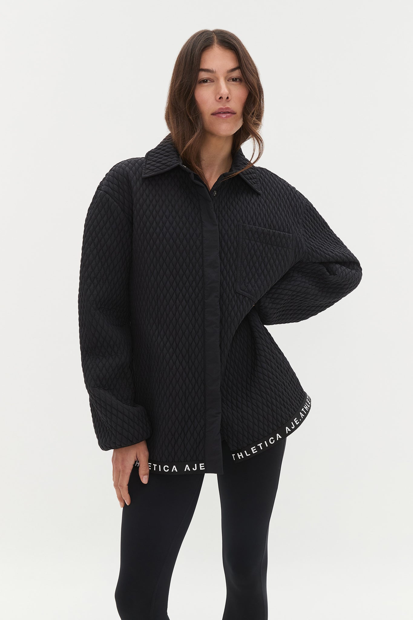 Quilted Logotape Shirt 406