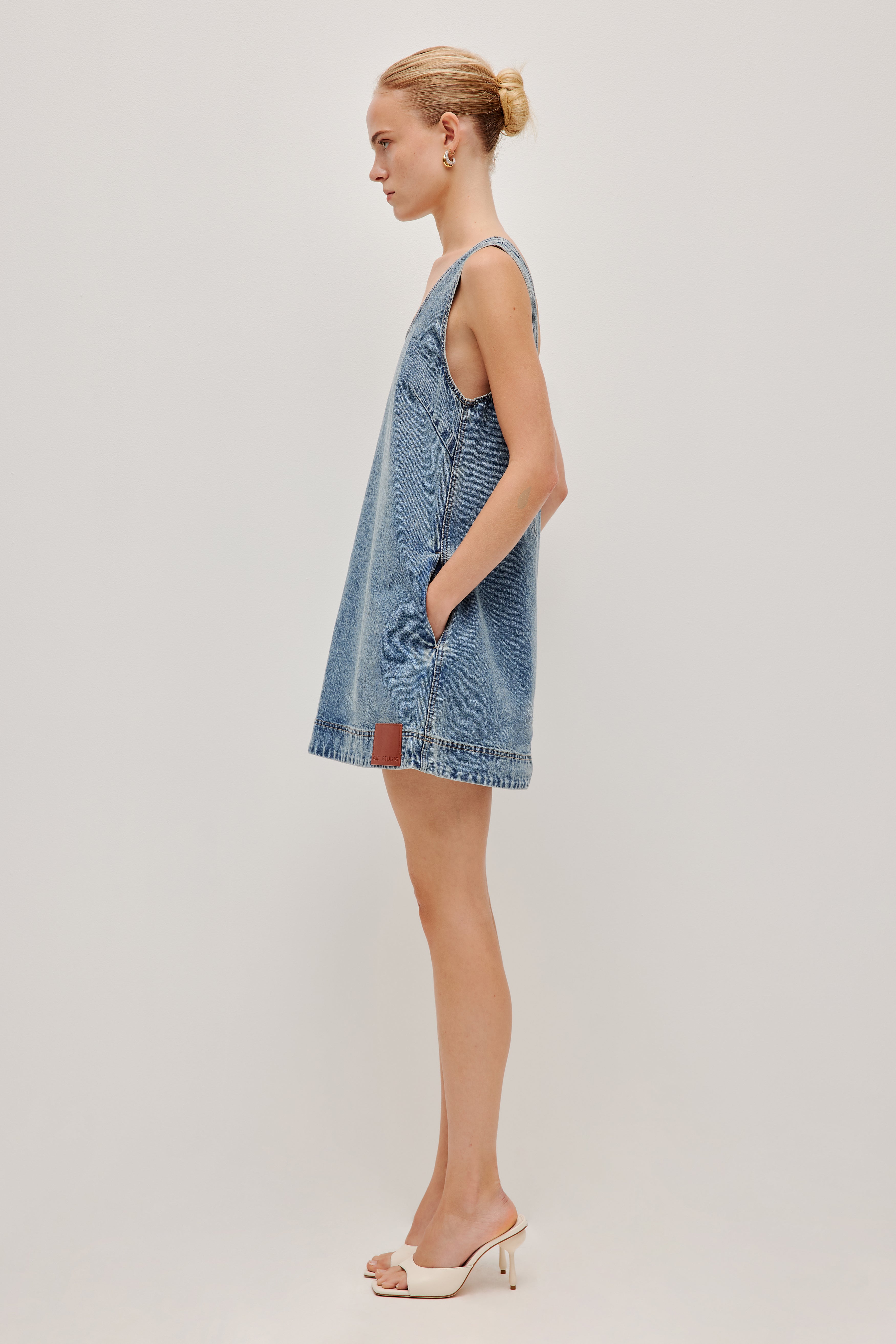 Blues Denim Mini Dress-90'S WASH / 16