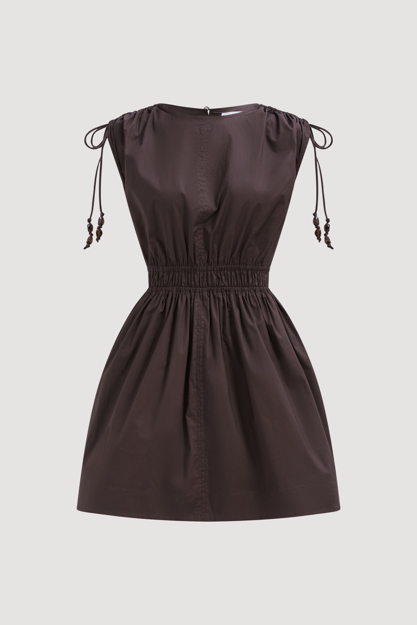 Astra Tie Mini Dress | Deep Chocolate