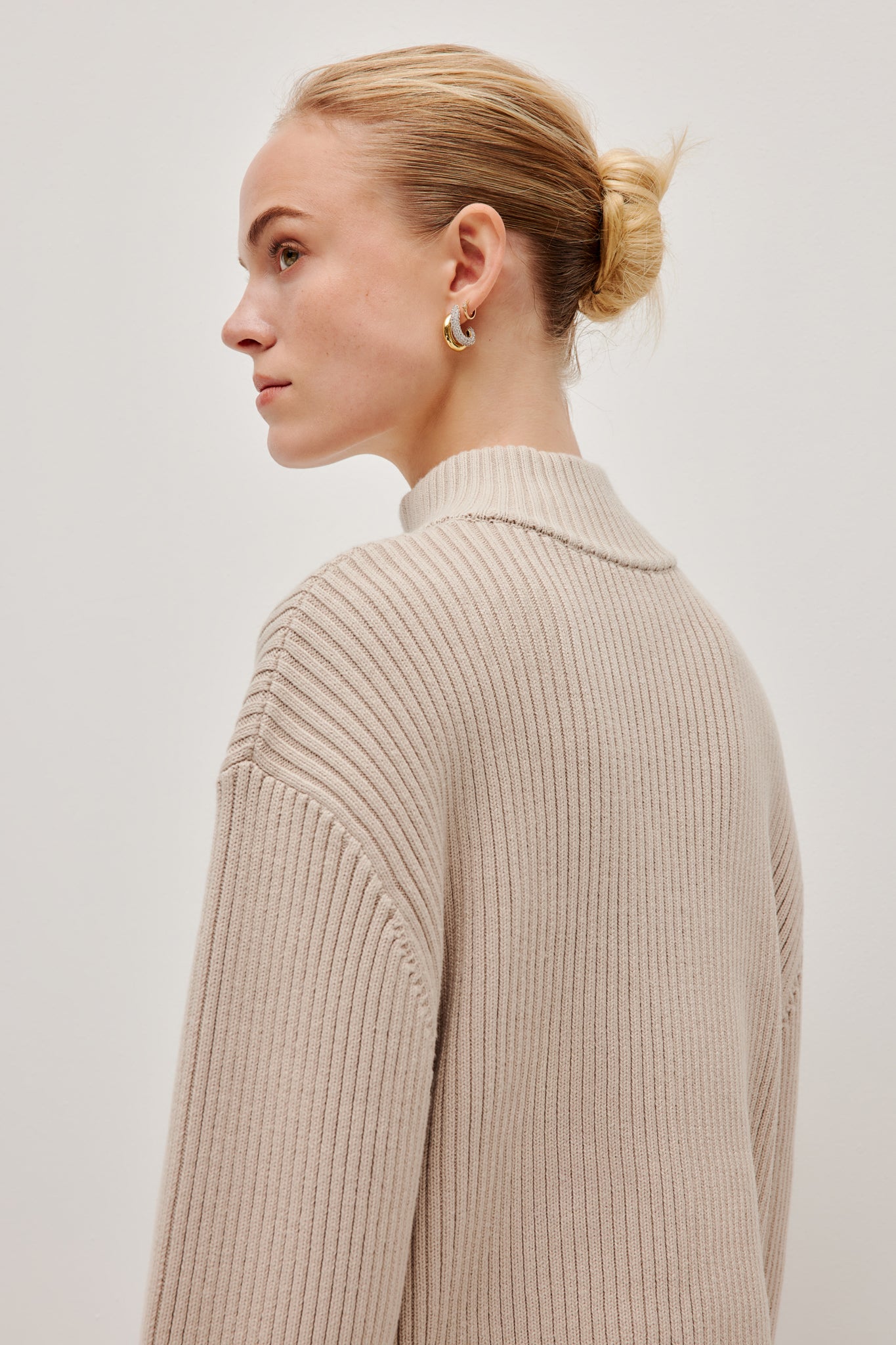 トップス emboss loose knit andequal Kenna 1/2 Zip Knit | Natural | Aje Studio – Aje ROW