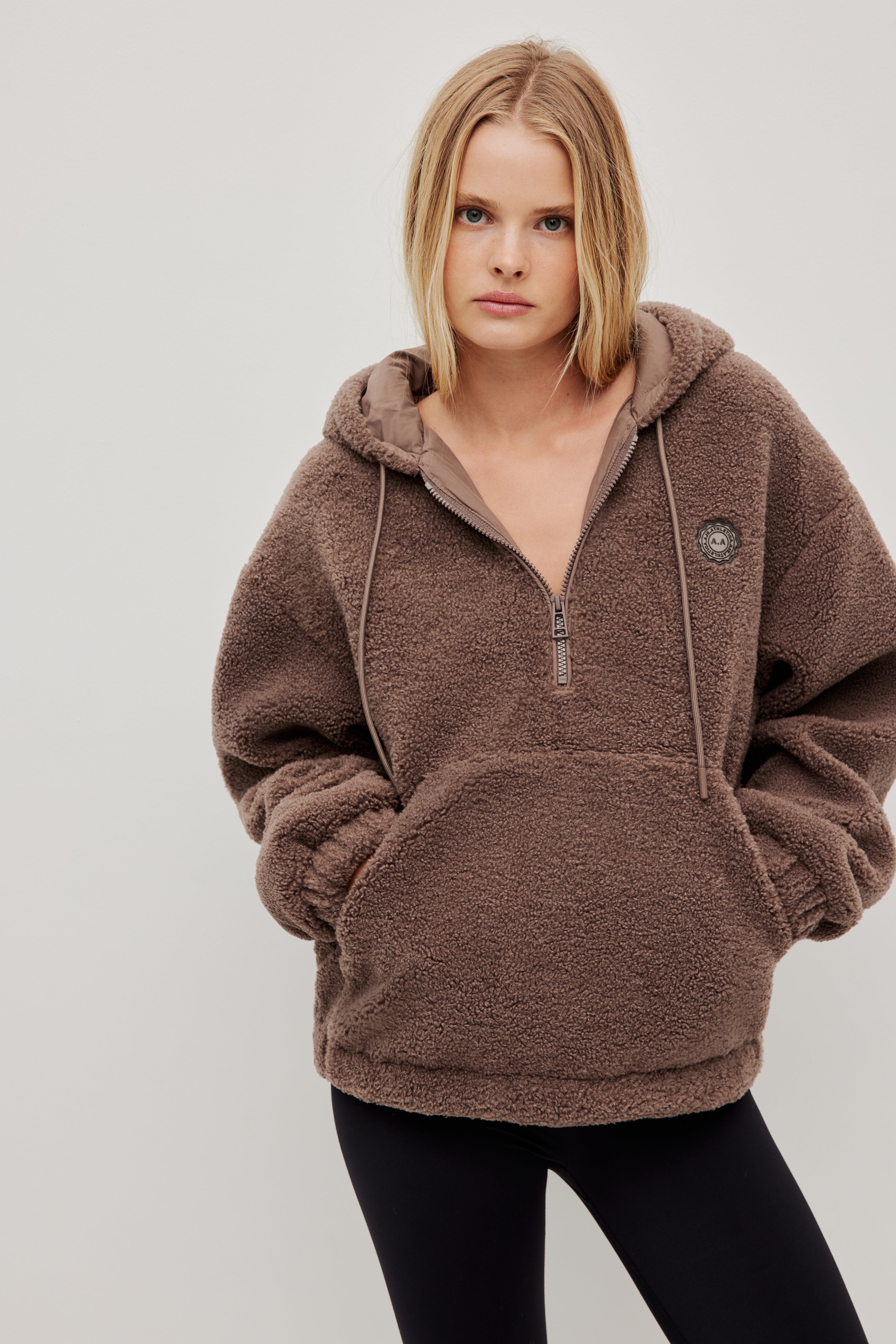 Sherpa 1/4 Zip Jumper | Mocha | Aje Athletica – Aje International Sherpa 1/4 Zip Jumper | Mocha | Aje Athletica – Aje International