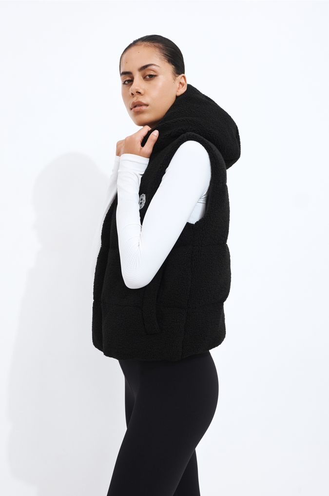 Sherpa Sleevless Vest | Black | Aje Athletica – Aje International