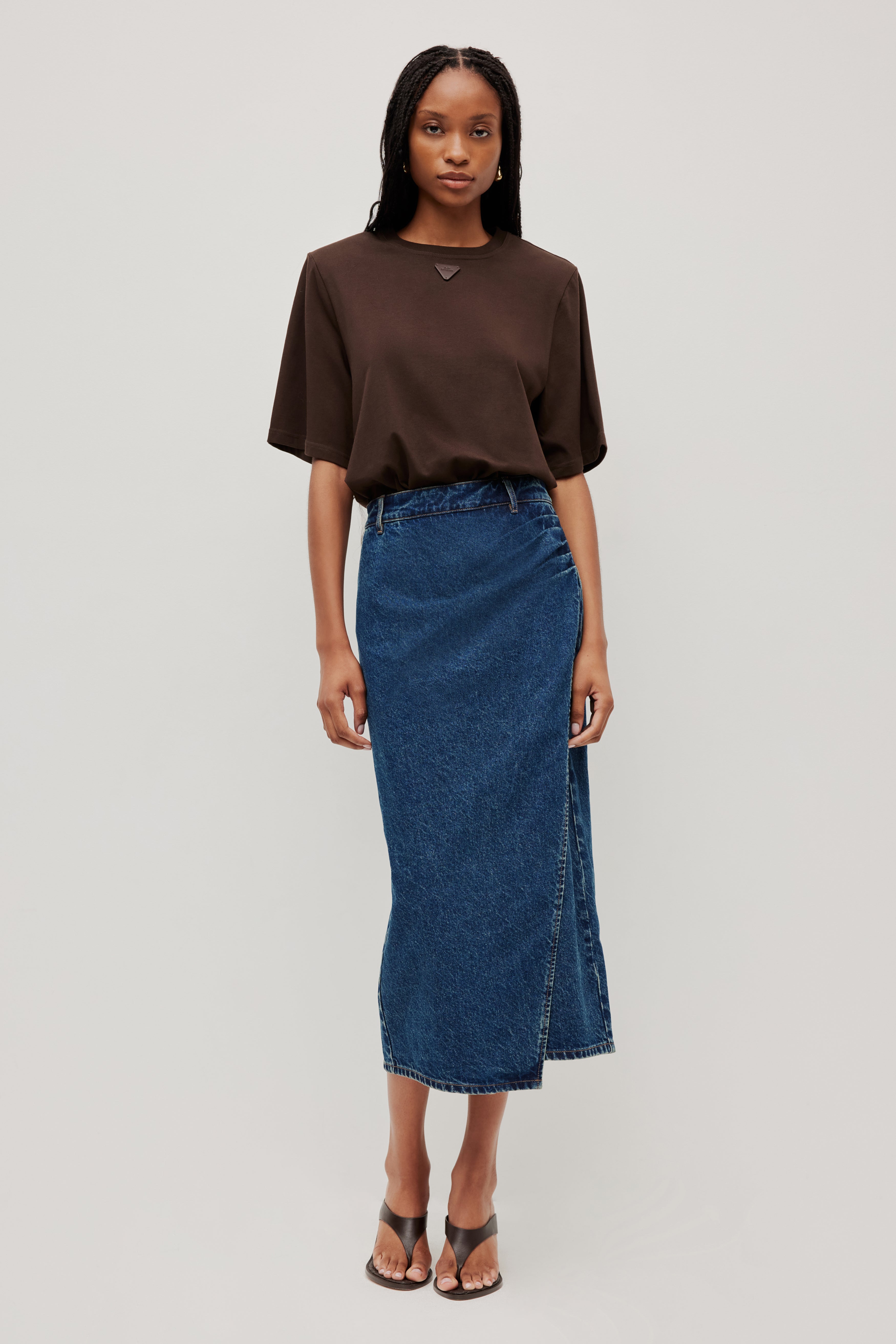 Myles Denim Midi Skirt