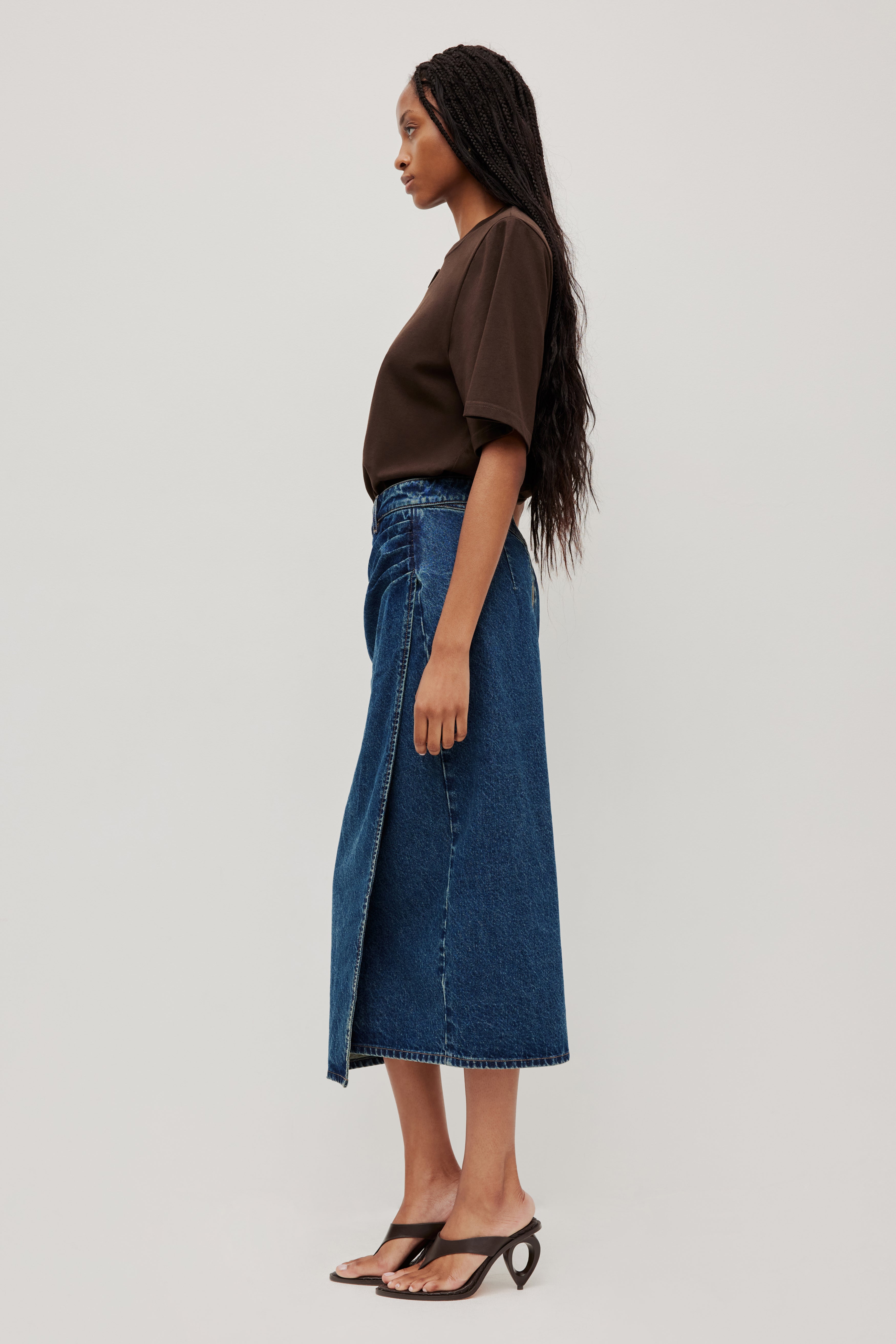 Myles Denim Midi Skirt