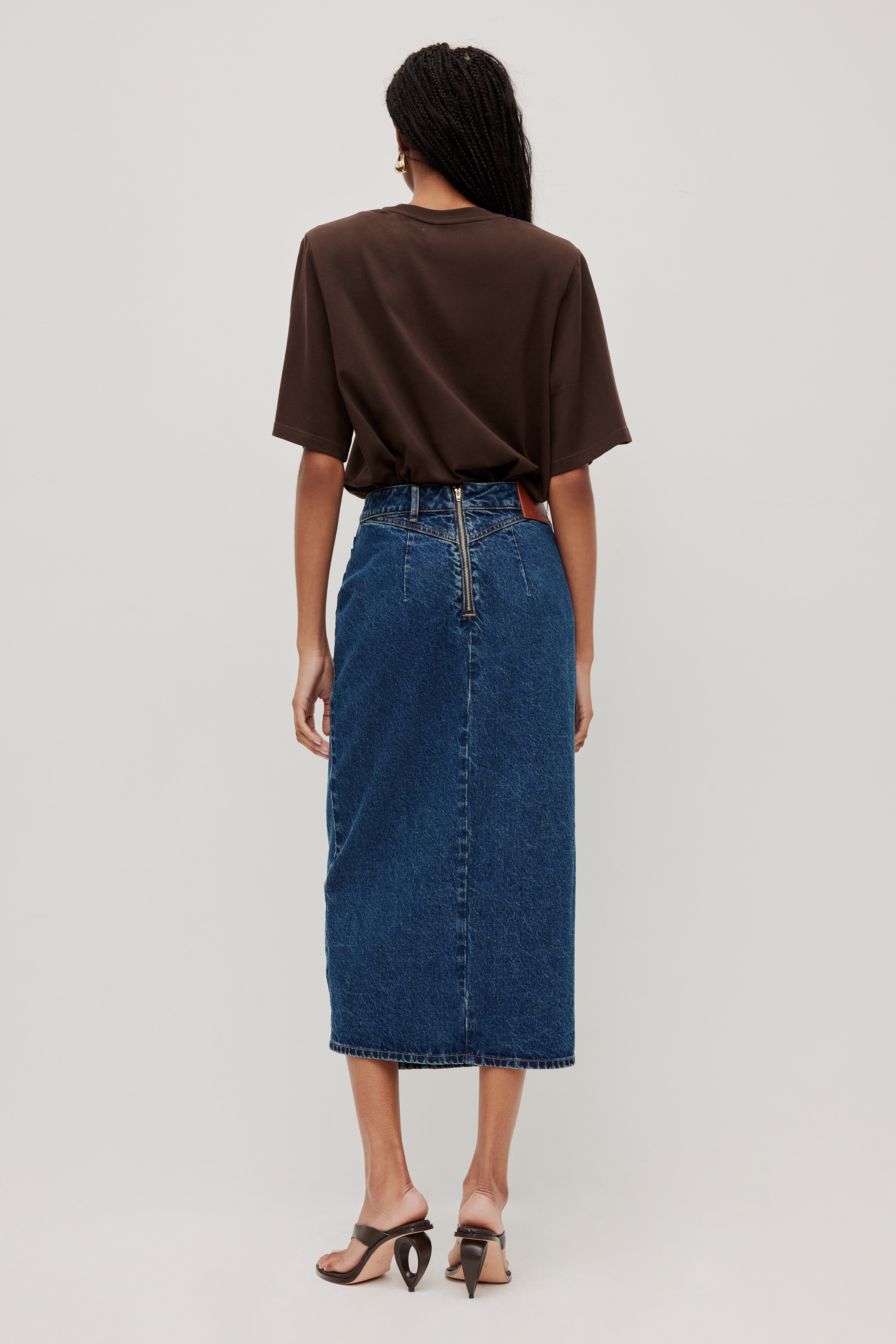 Myles Denim Midi Skirt
