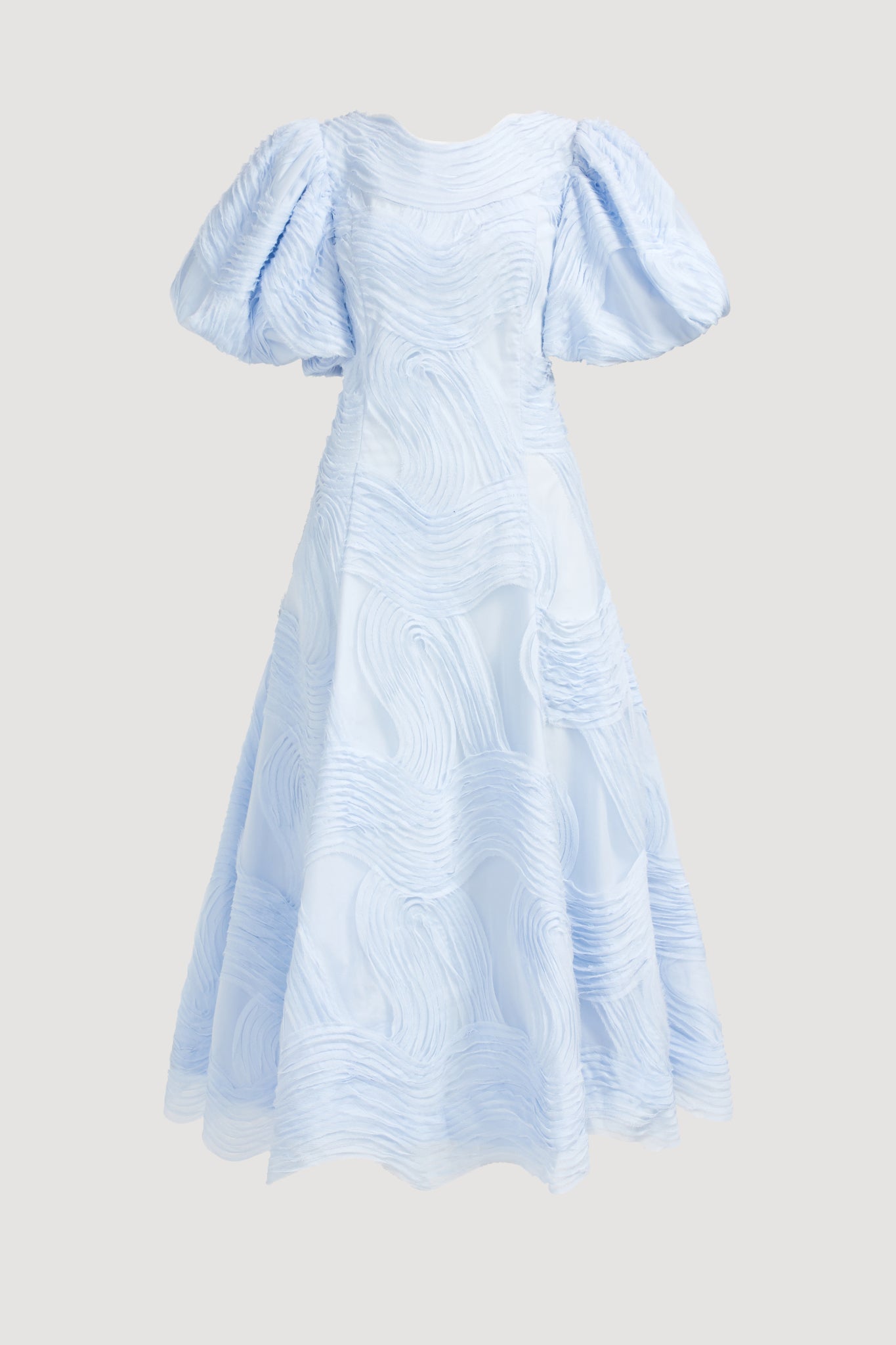 aje blue midi dress AJE. Mist pleated paneled Lyocell-blend midi dress