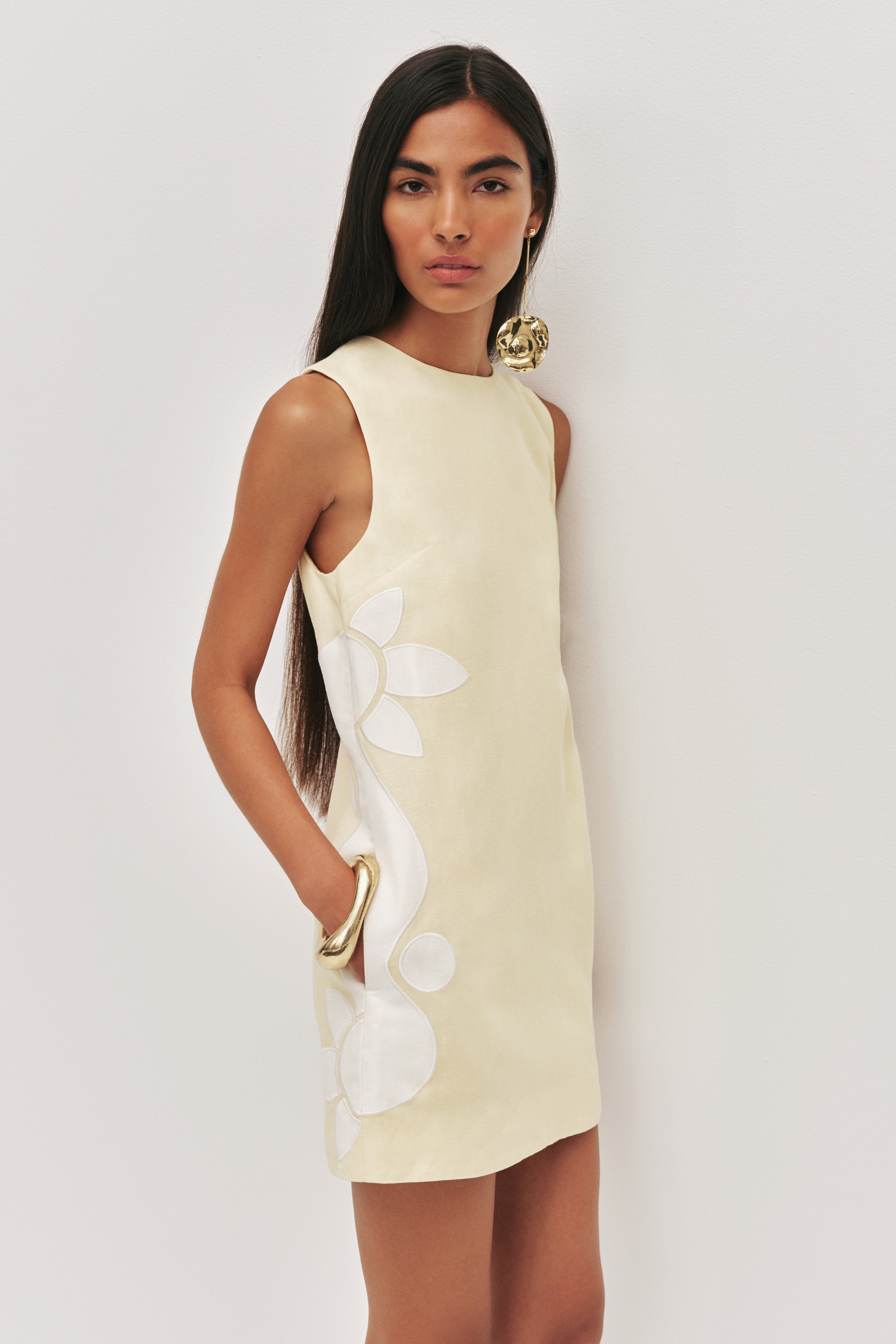 Freddie Mini Dress-PASTEL YELLOW / 4