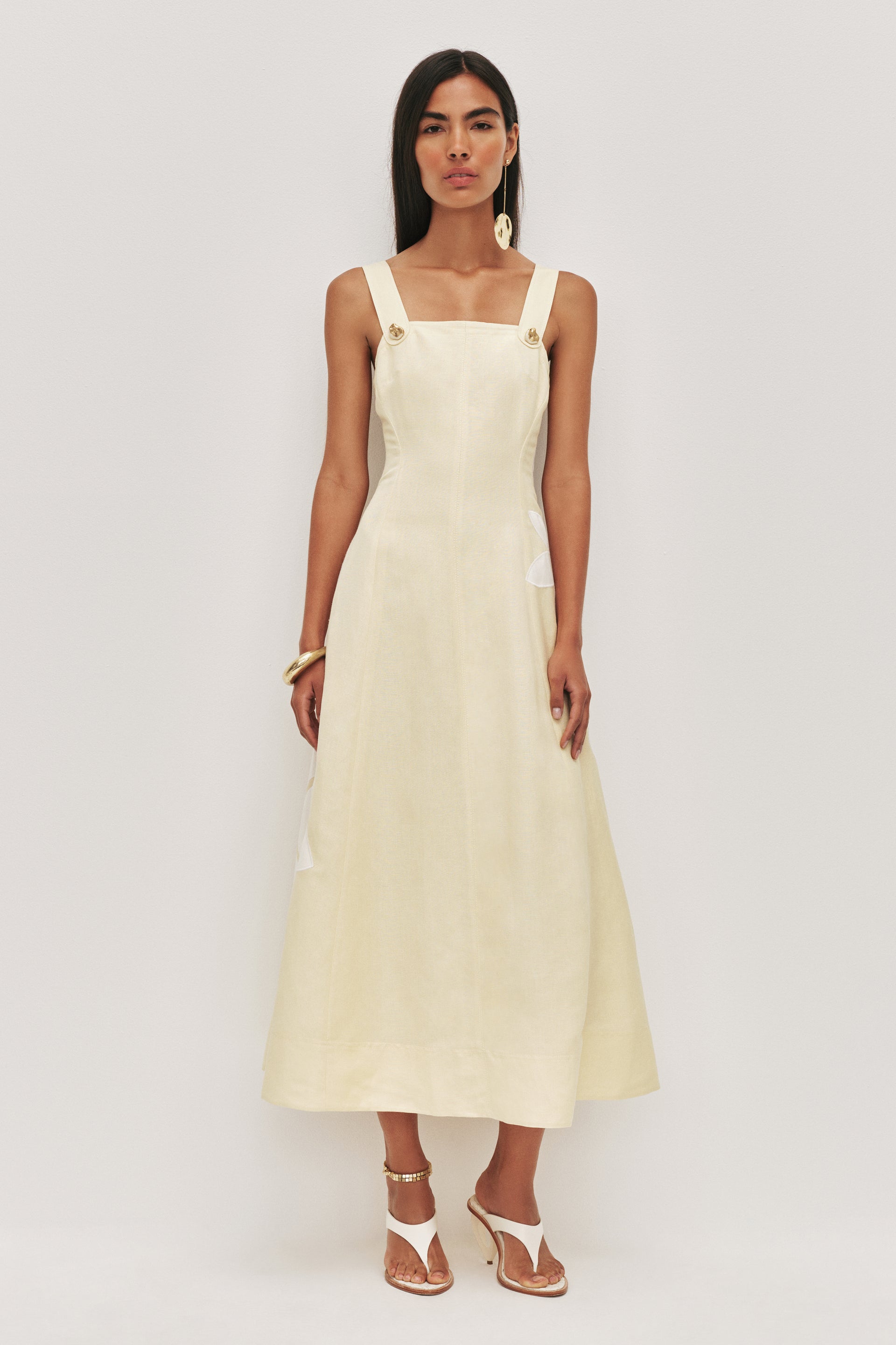 Freddie Midi Dress | Pastel Yellow