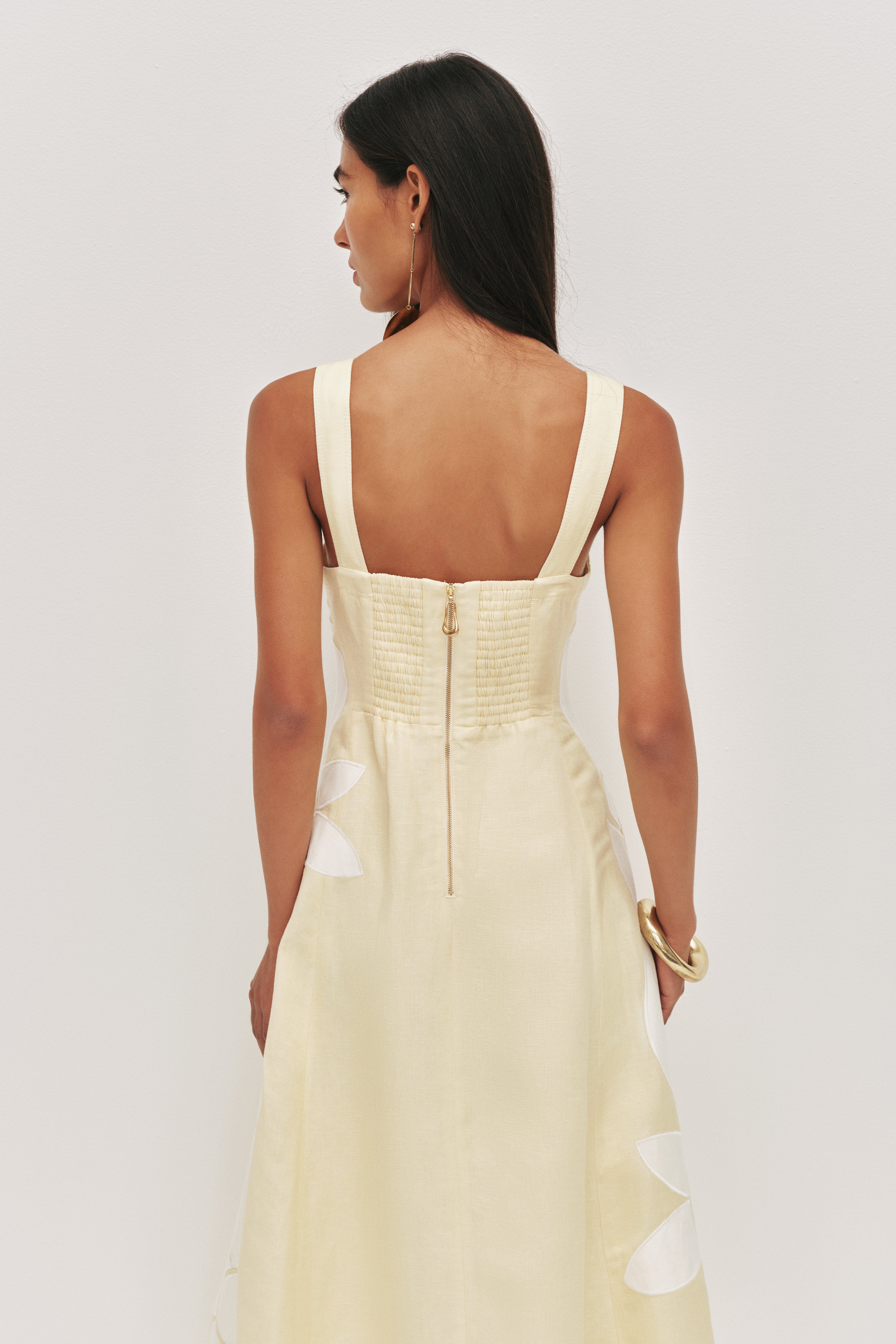 Freddie Midi Dress | Pastel Yellow