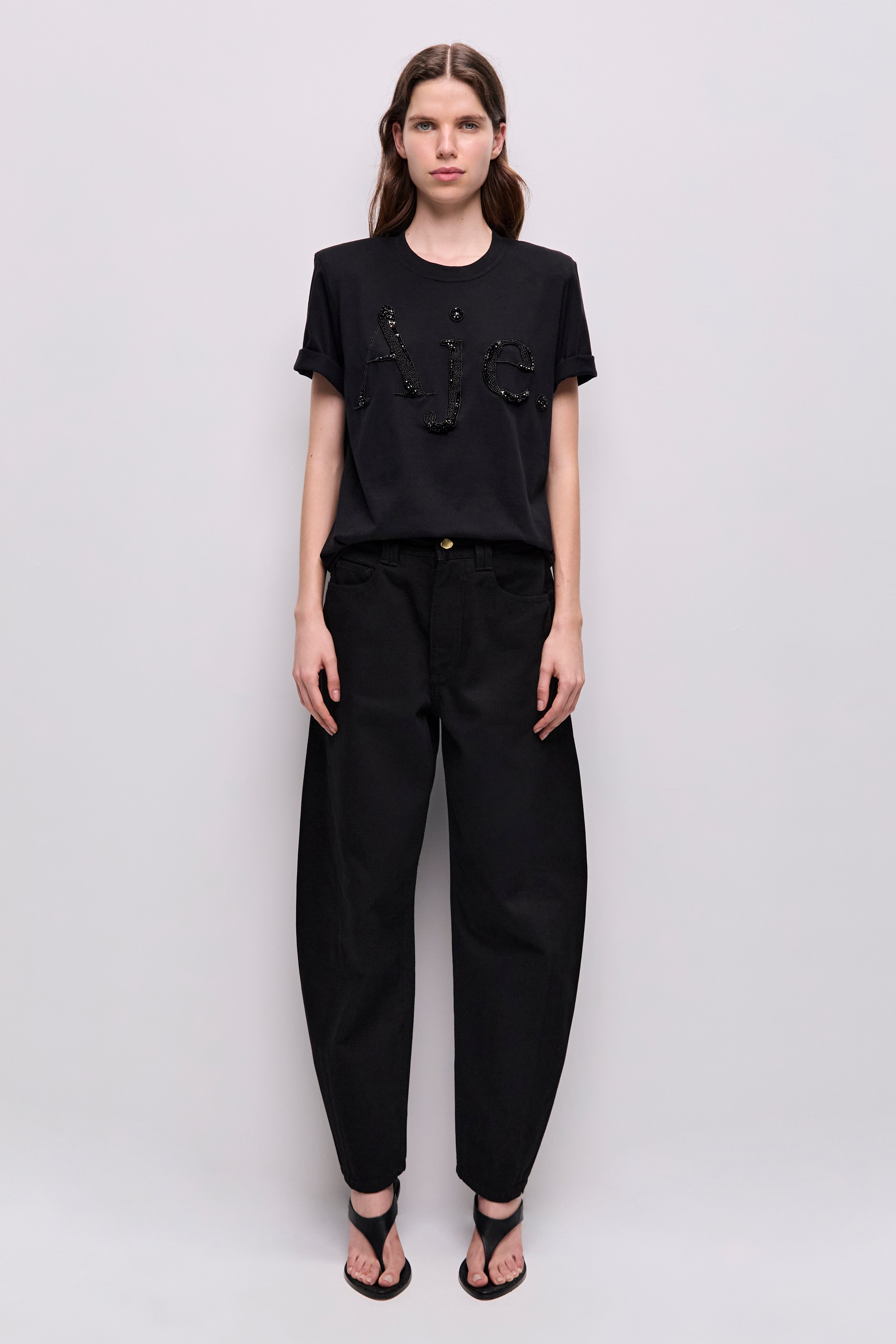 Aimee Beaded Logo Tee