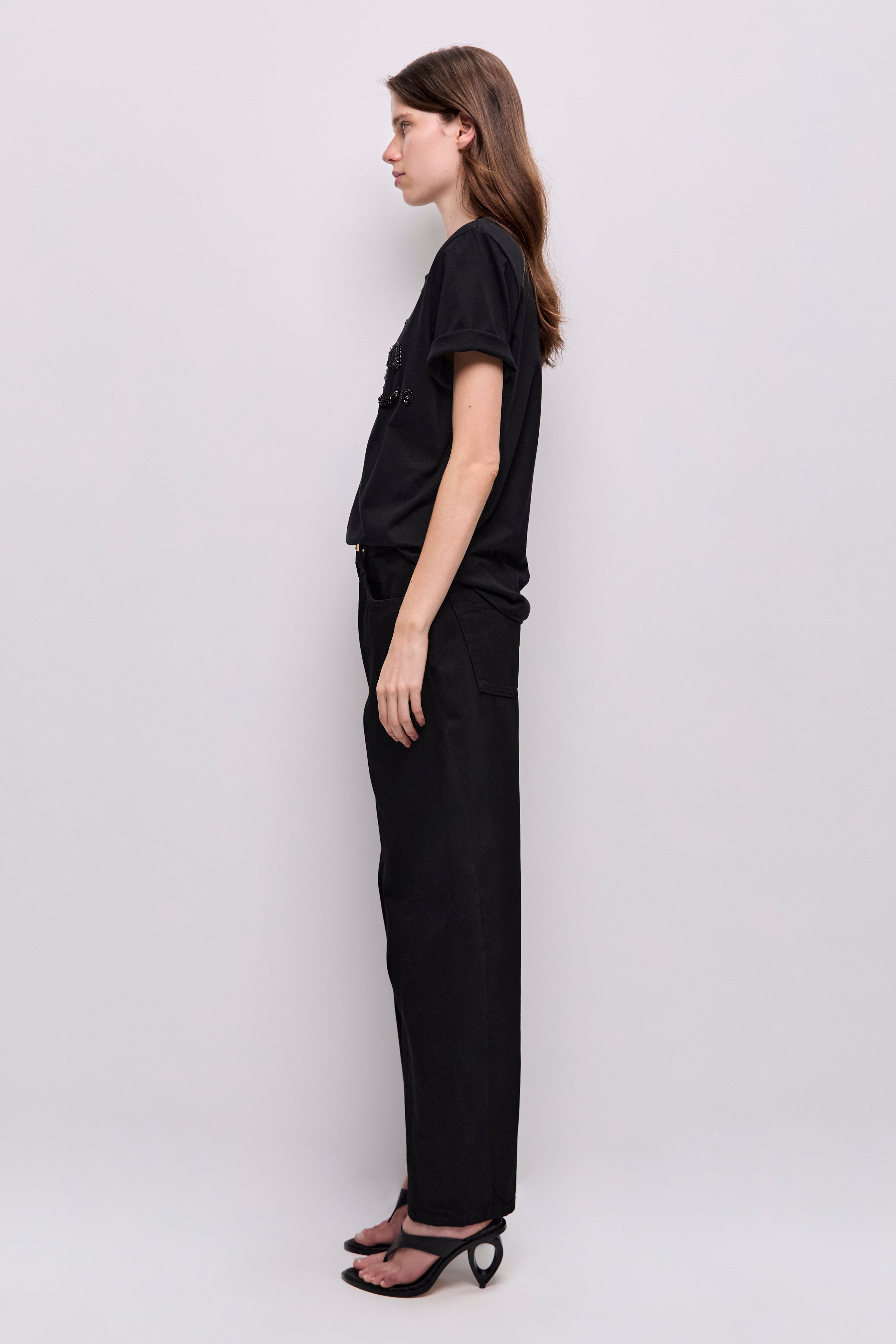 Aimee Beaded Logo Tee