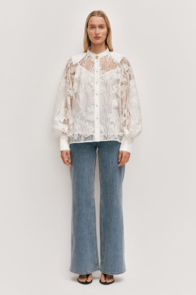 Pippa Lace Blouse | Ivory | Aje – Aje International