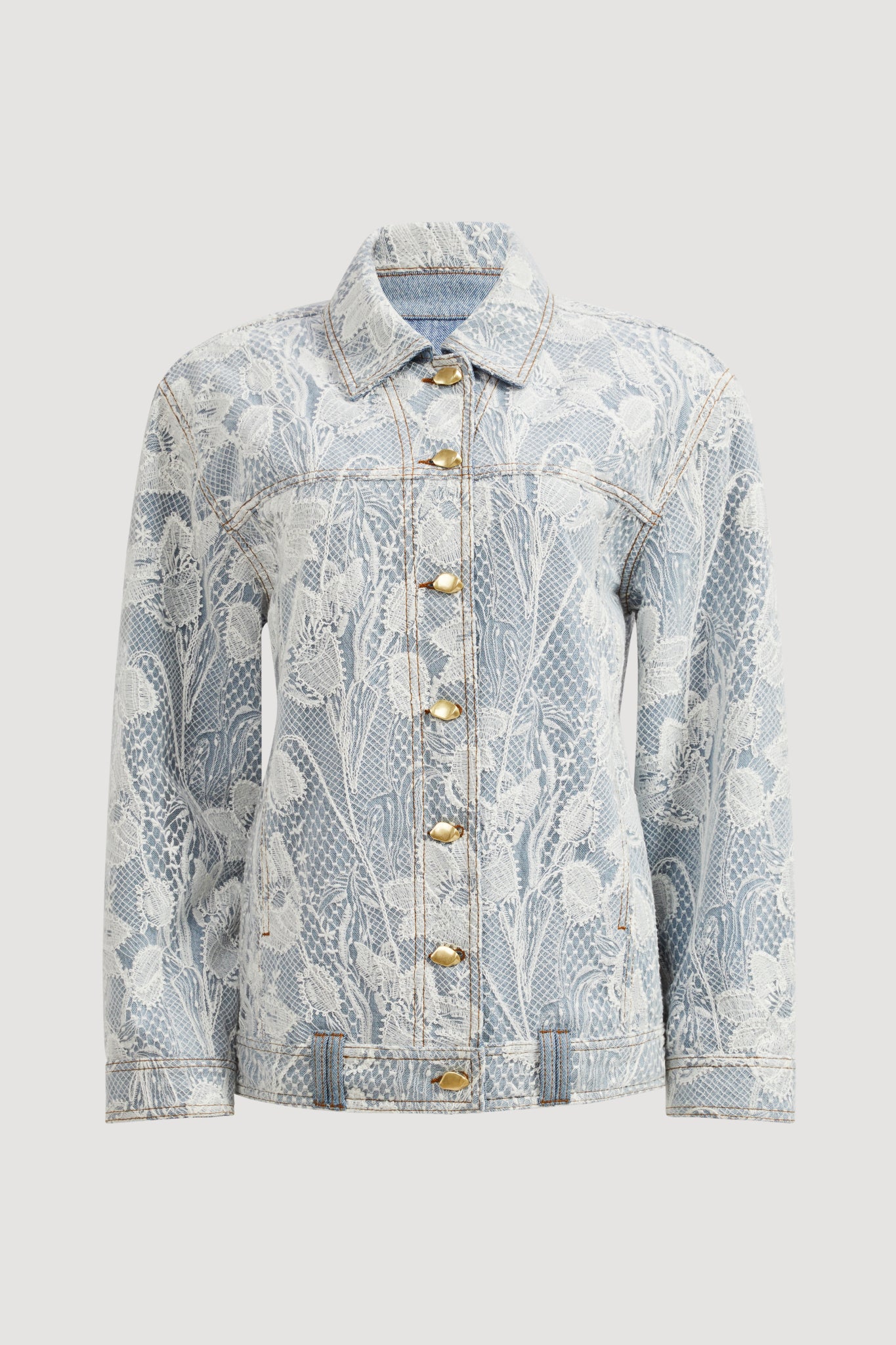 Blossom Lace Denim Jacket