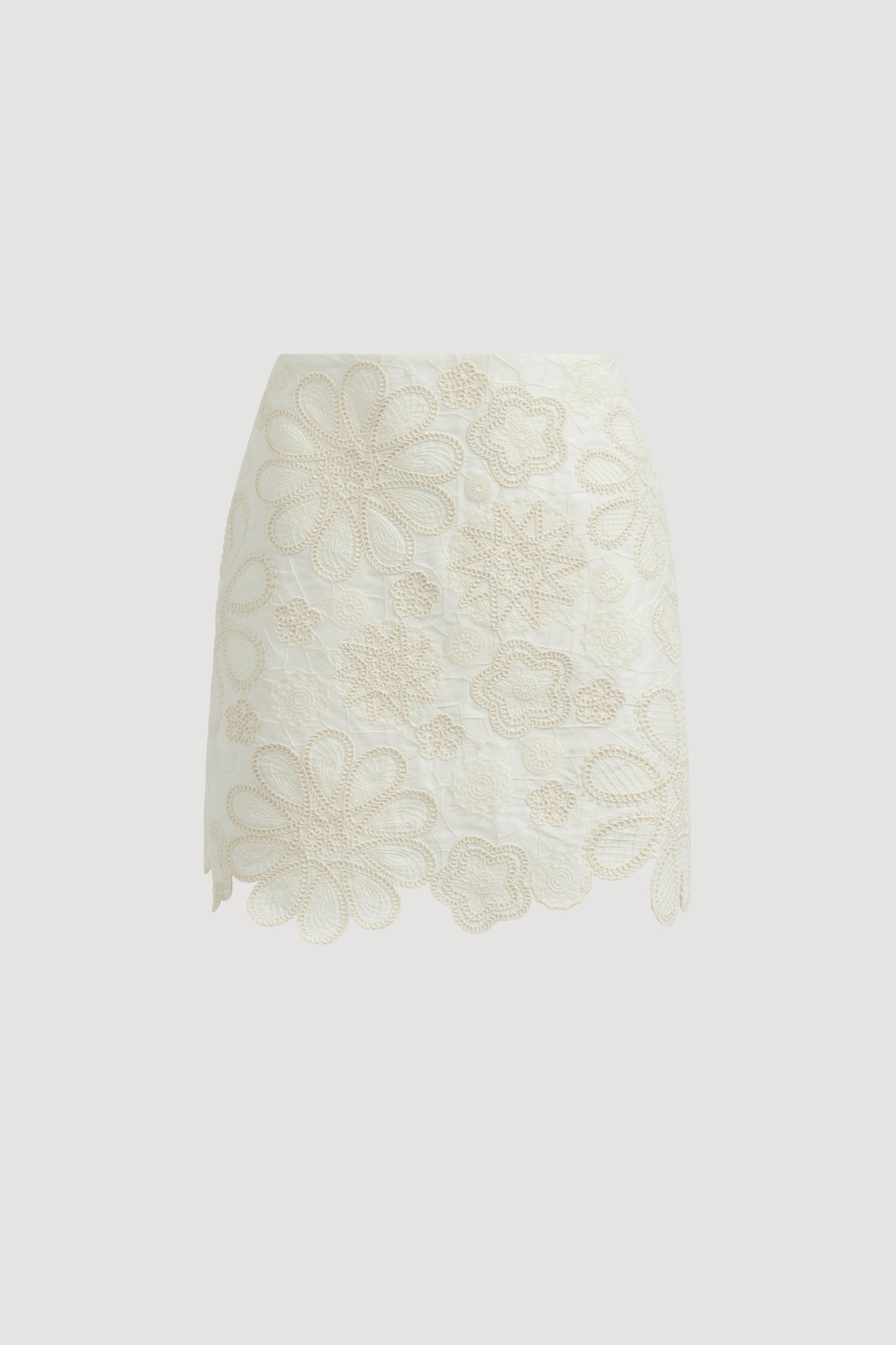 Gia Embroidered Mini Skirt | Ivory | Aje – Aje International
