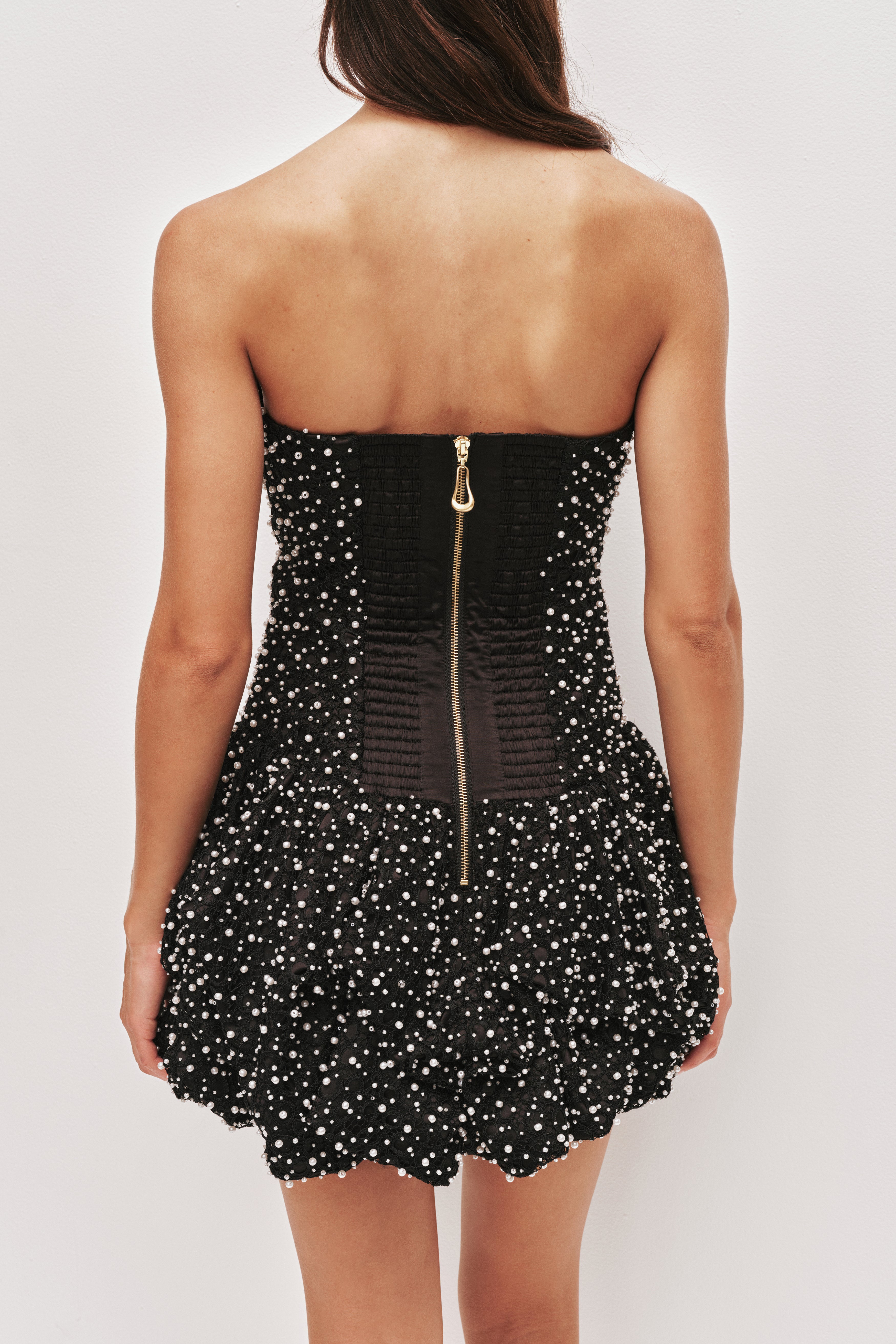 Regina Pearl Mini Dress | Black | Aje  Aje International