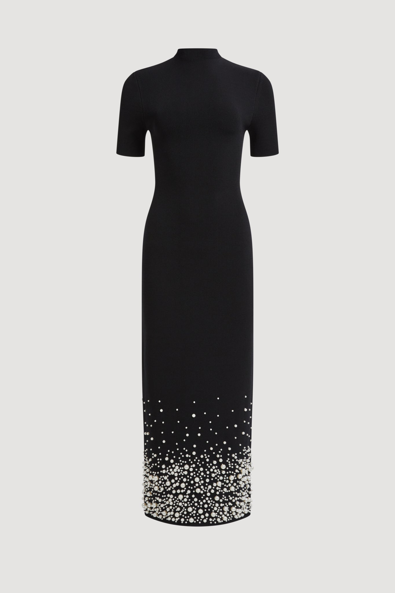 Marlene Pearl Knit Midi Dress | Black