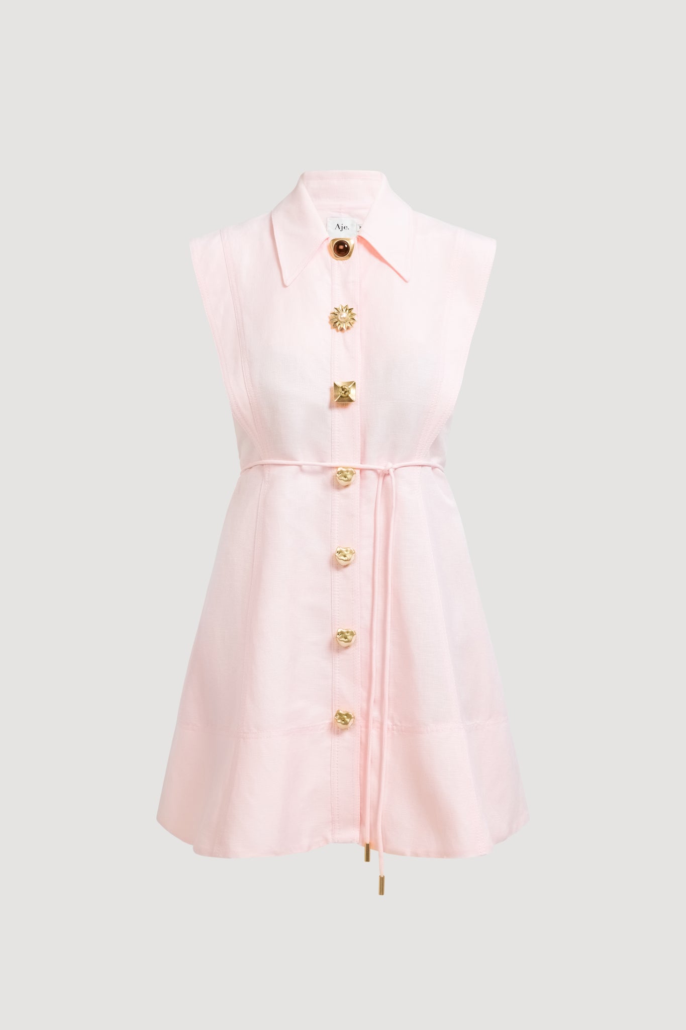 aje pale pink dress Violette Bubble Hem Maxi Dress | Pastel Pink