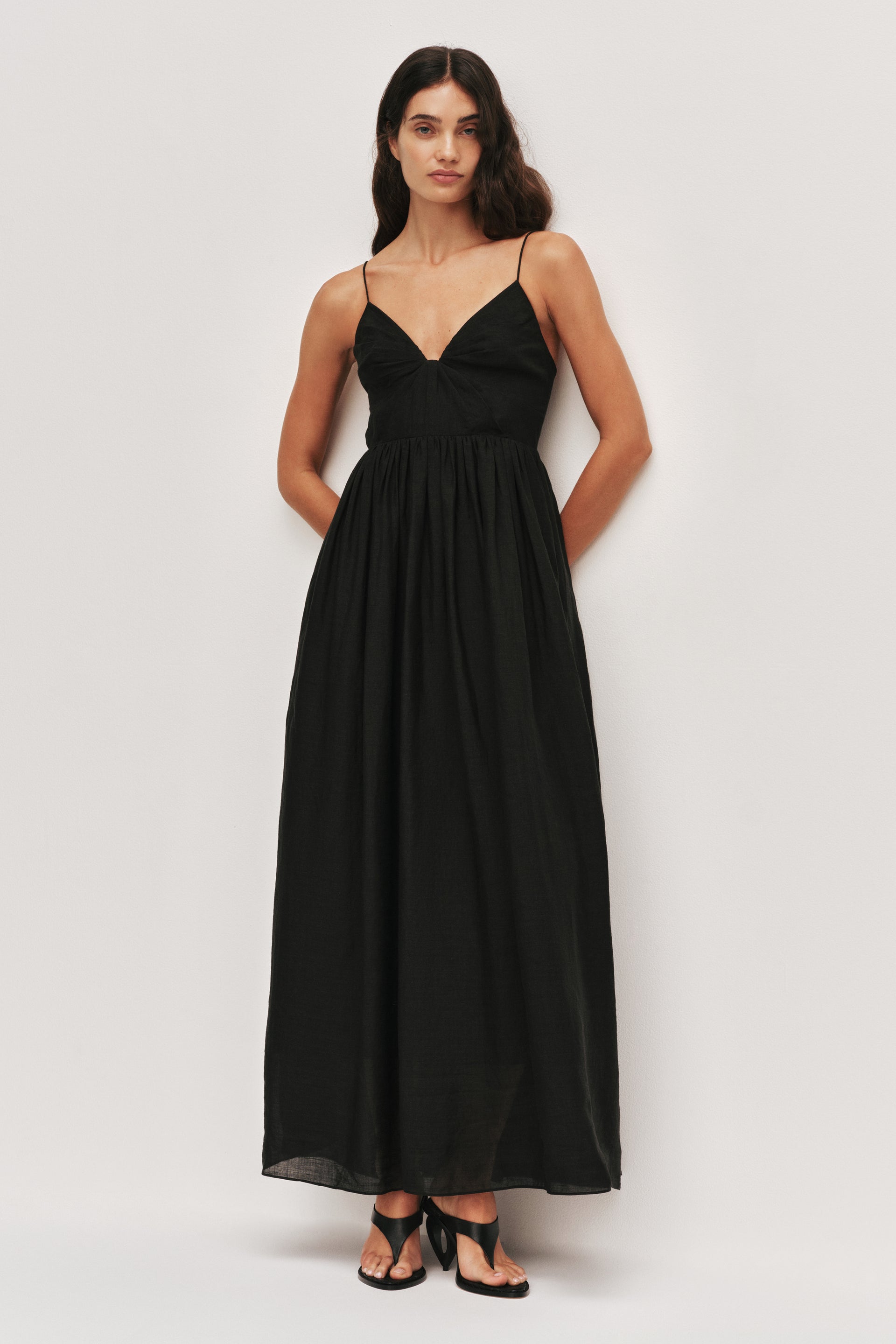 aje maxi dress Vacation | Black blue kaftan dress Date Night Maxi Dress Back zip closure Color:Lightblue*