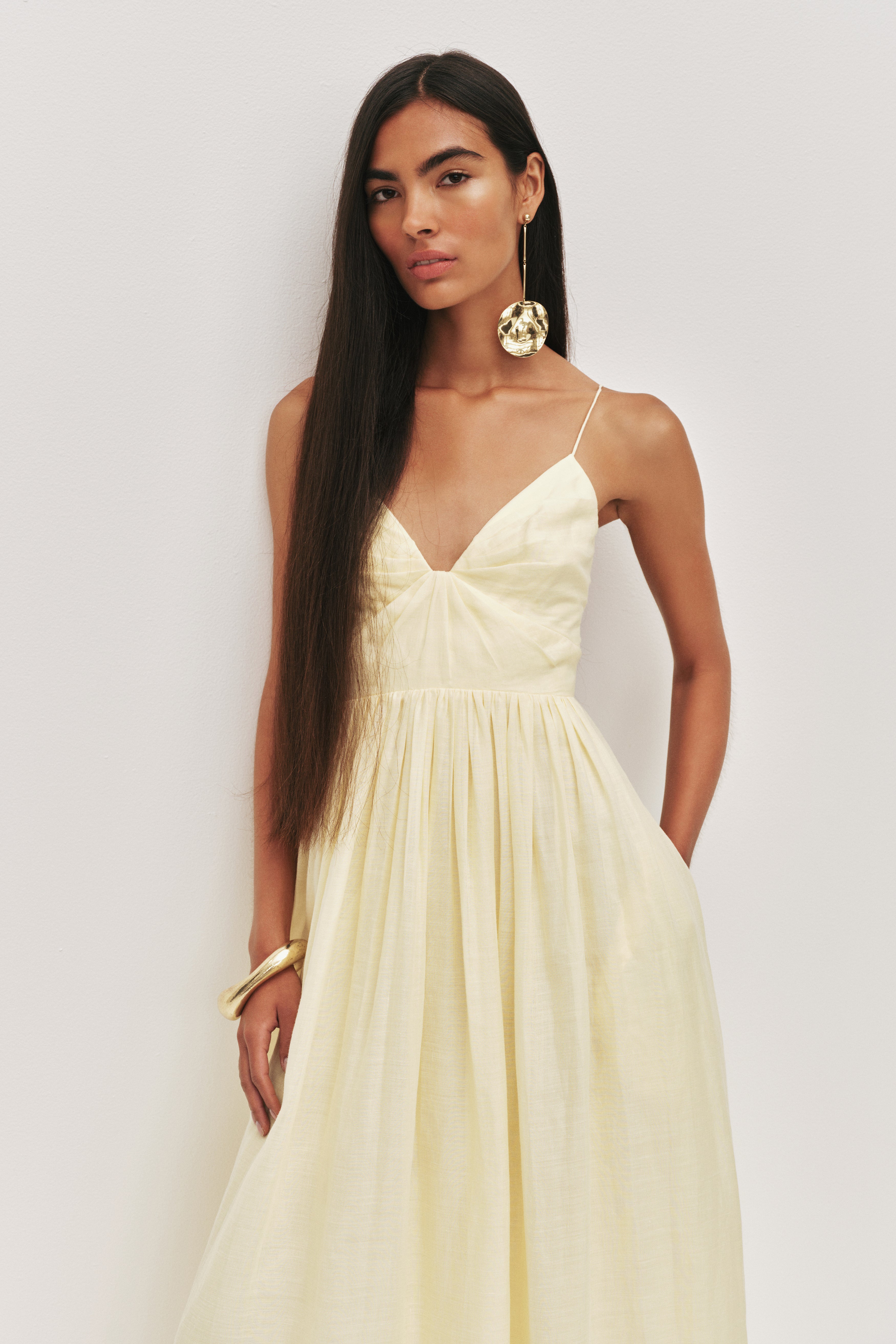 aje yellow maxi dress Maxi dress