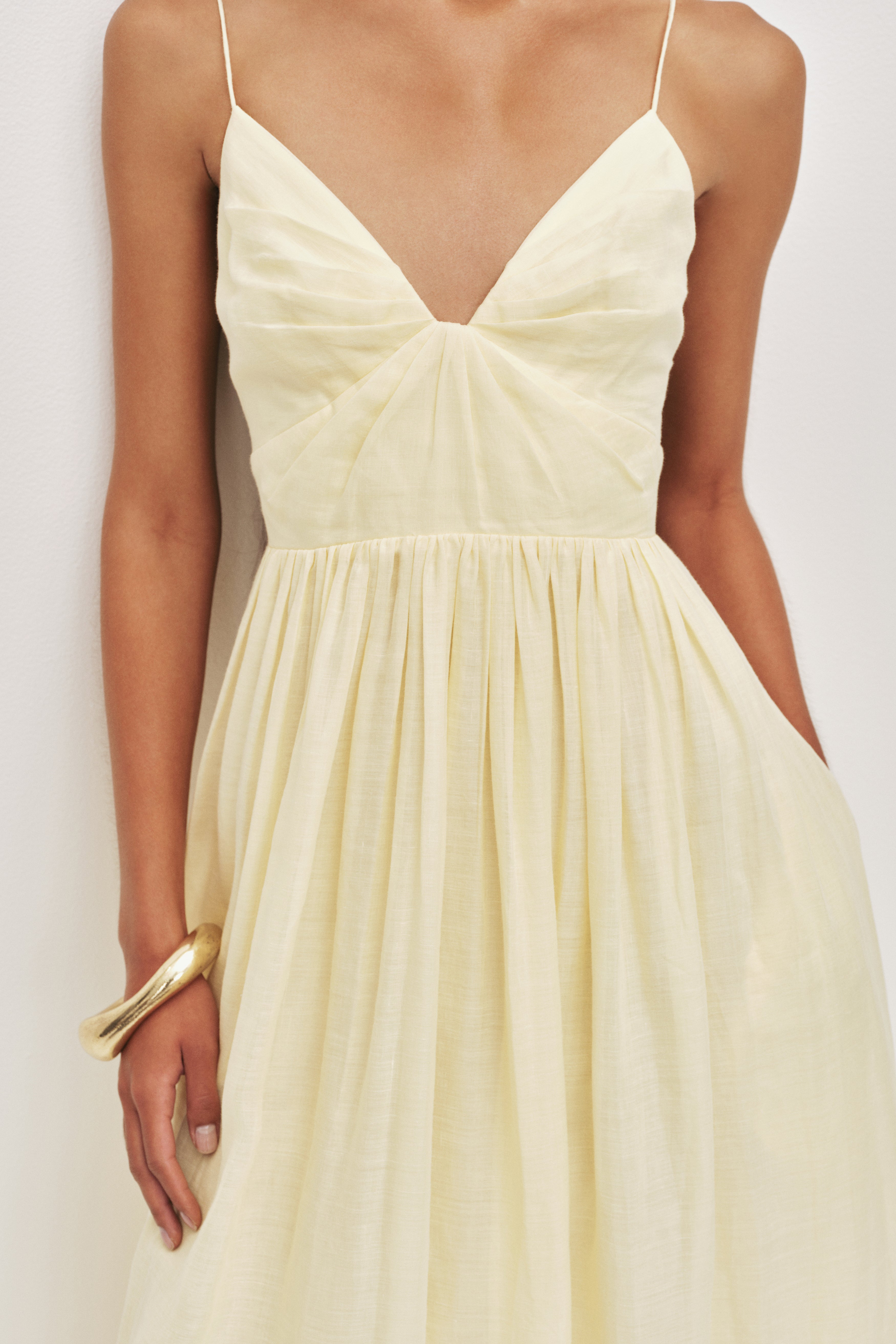 aje yellow maxi dress Vacation Maxi Dress