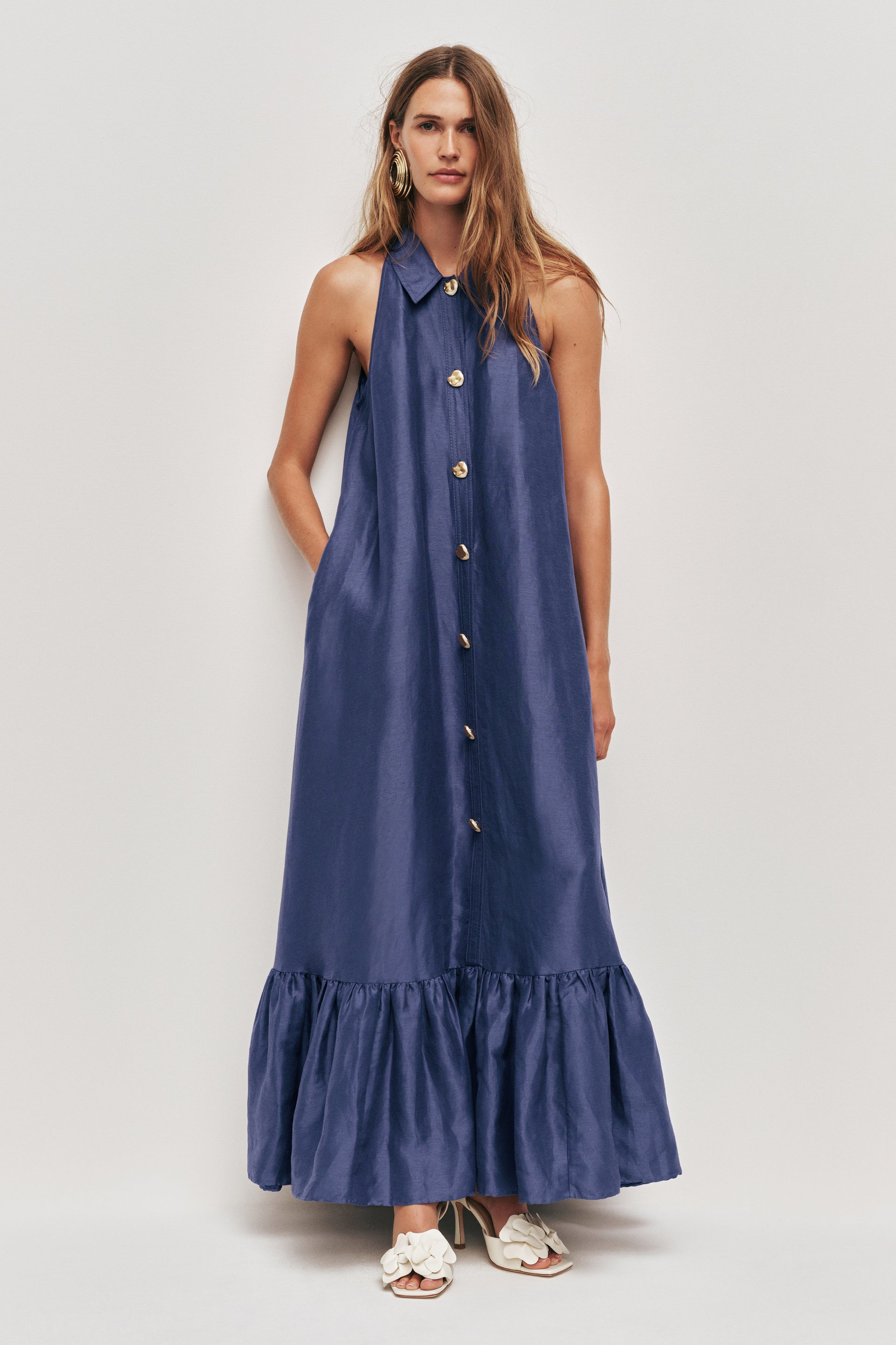 boho sage green maxi dress Amphi Maxi Dress