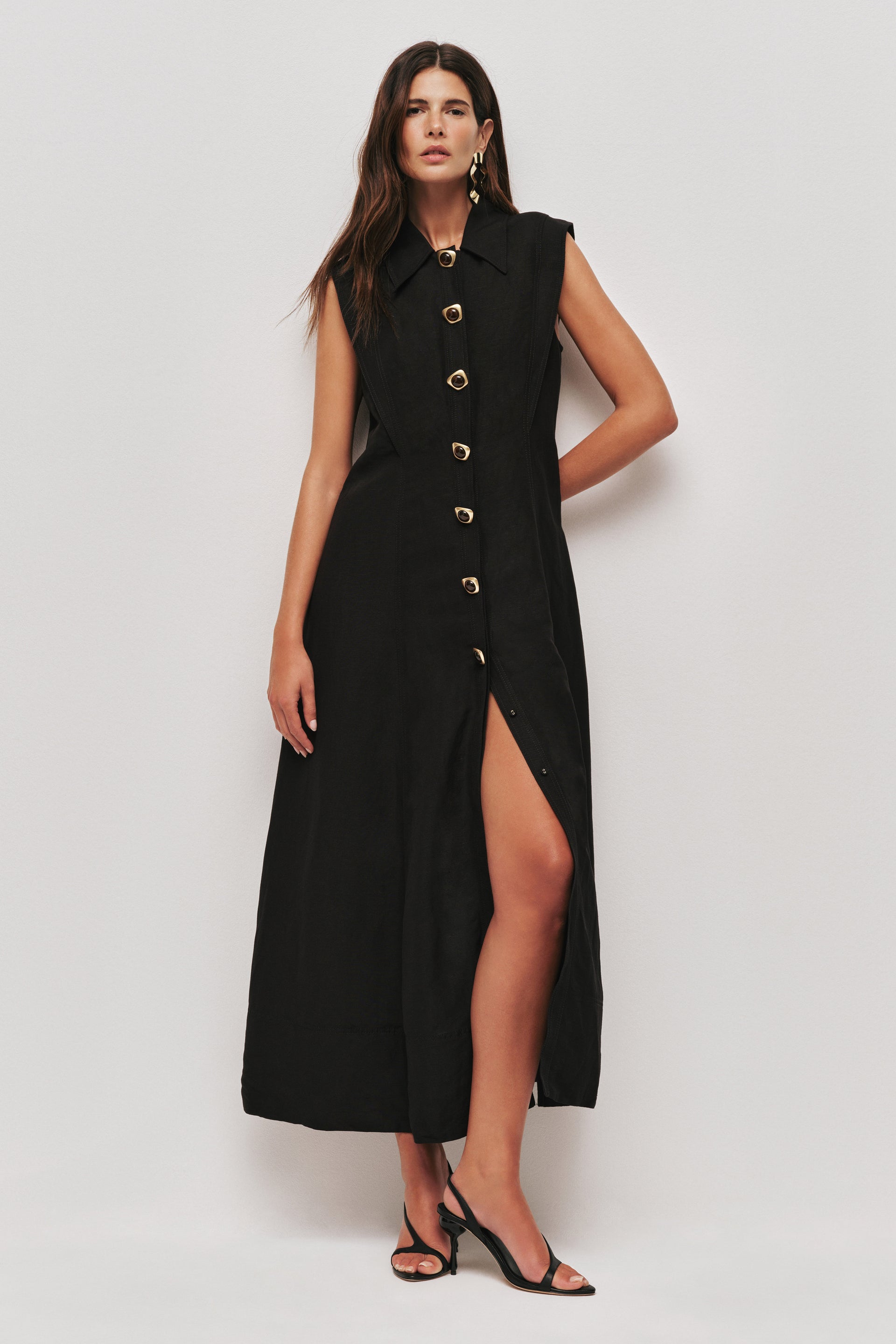 knee length dresses for ladies Aje - Evermore Midi Dress (Size 14)  Goldie's
