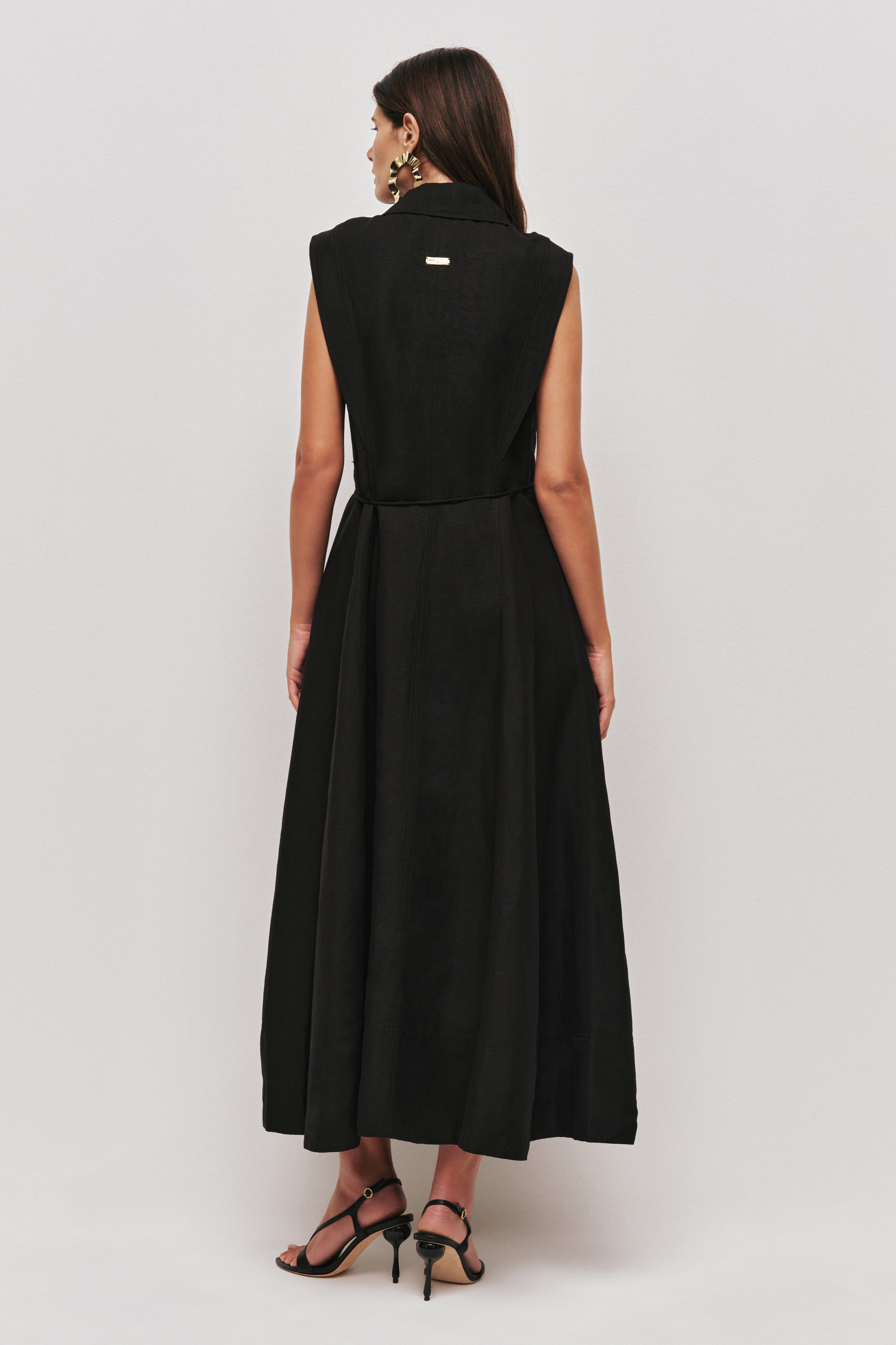aje asher midi dress Asher Midi Dress-BLUE SHIBORI / 4