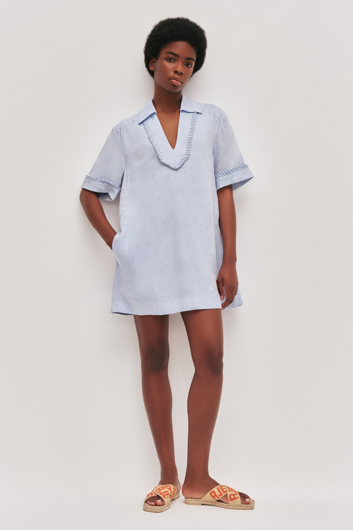 Tropez Mini Dress | Two Tone Blue | Aje – Aje International