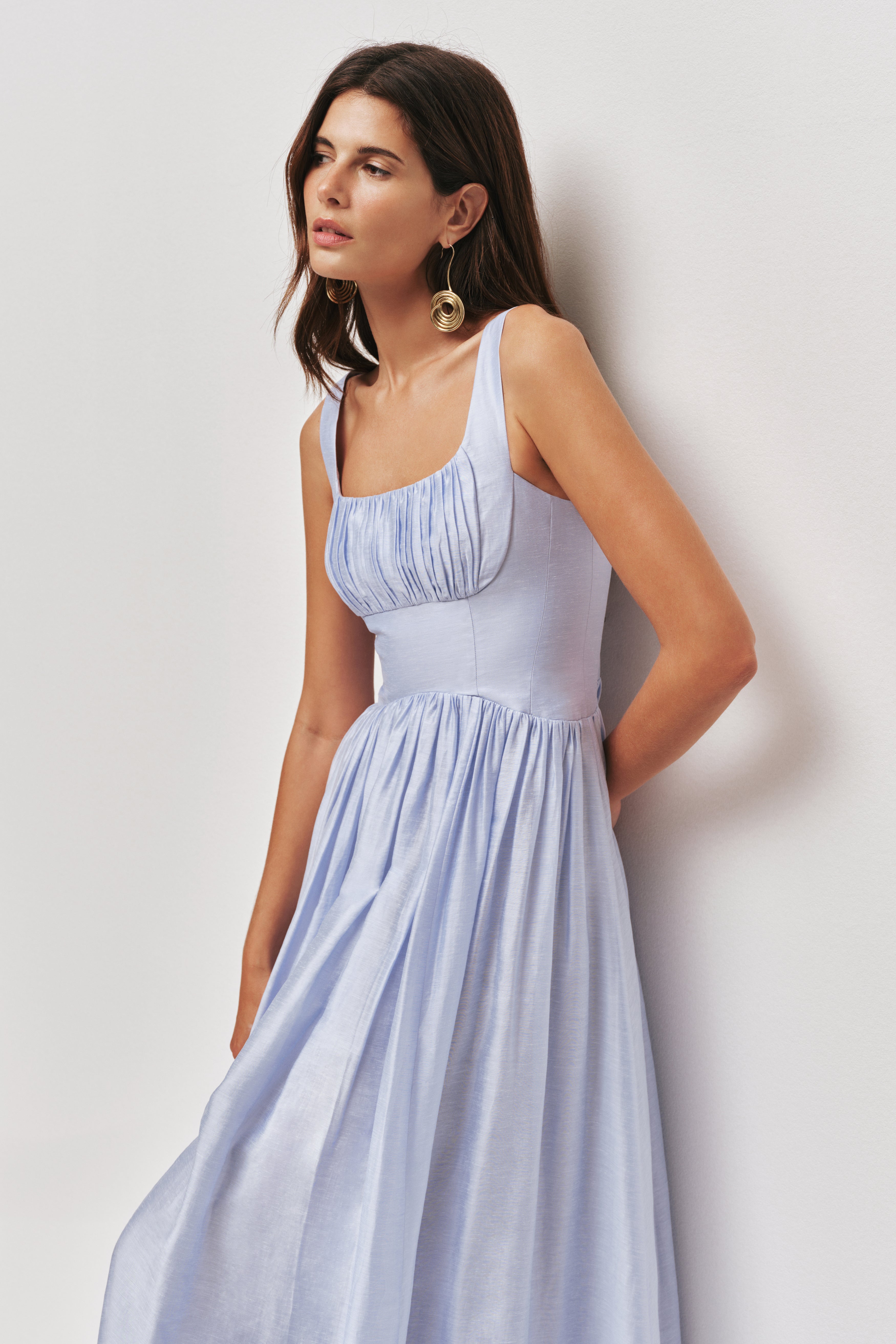 Mist Midi Dress | Pale Blue