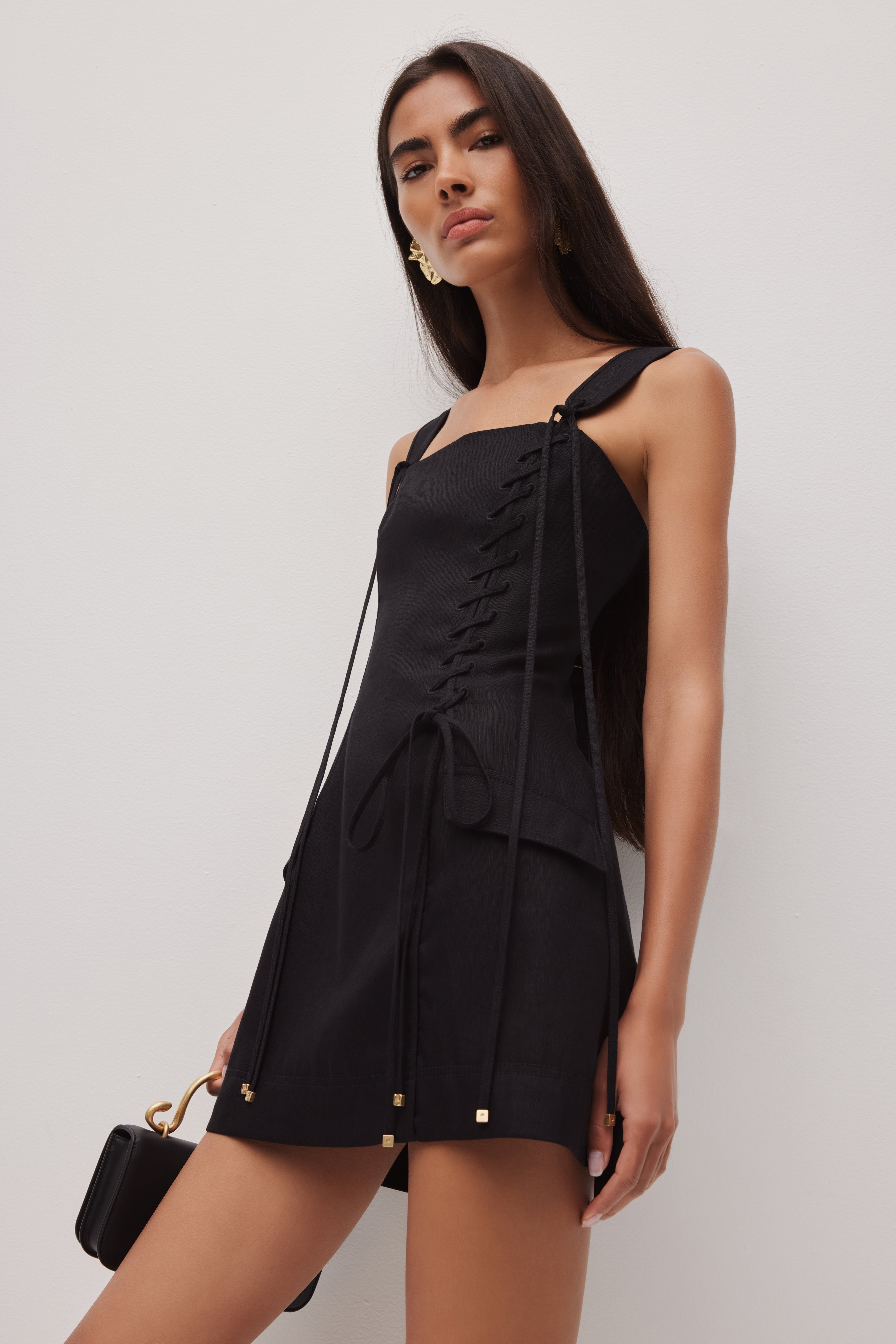 Solene Mini Dress-BLACK / 14 Solene Mini Dress-BLACK / 14
