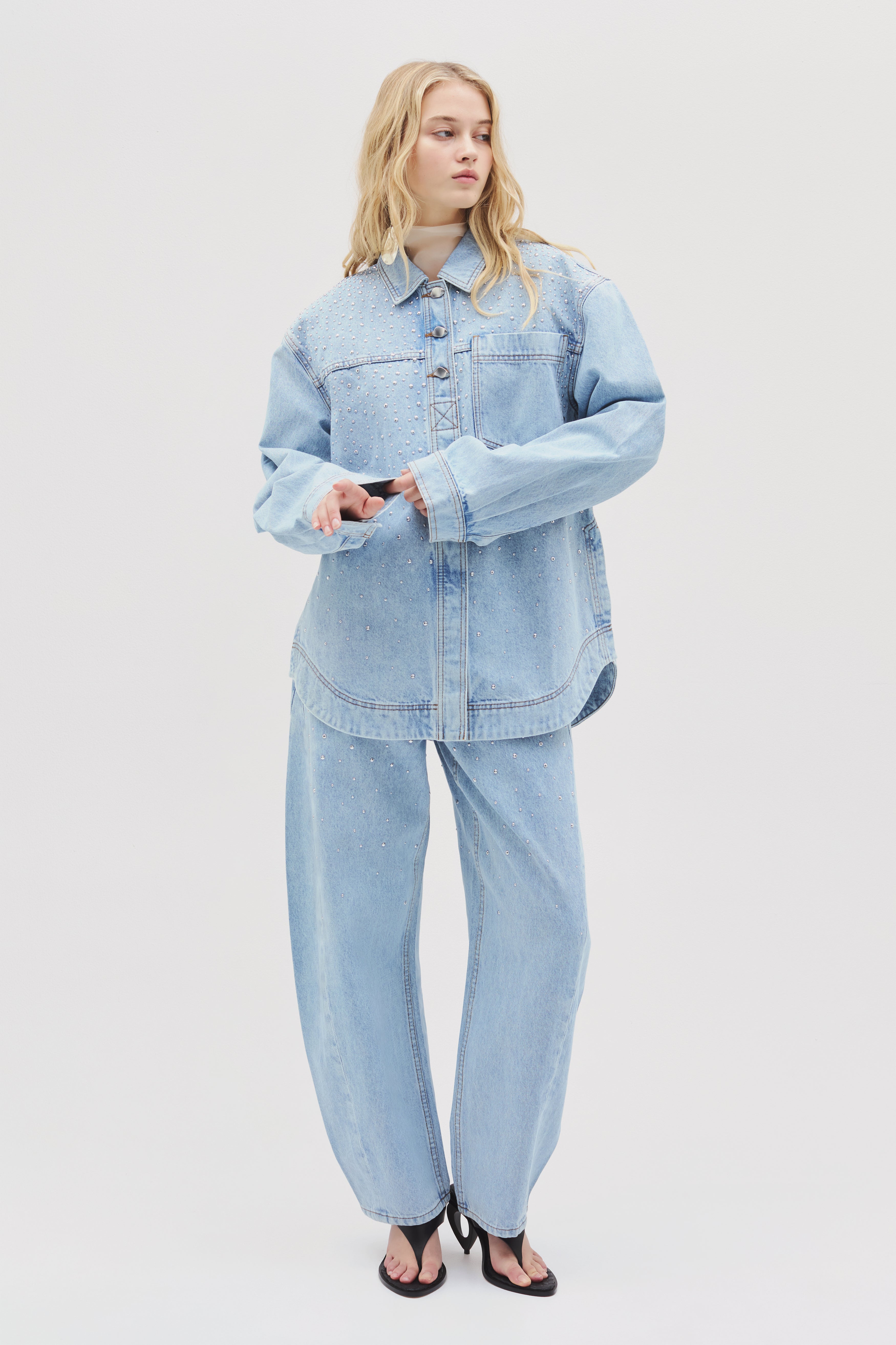 Lucina Stud Denim Shirt