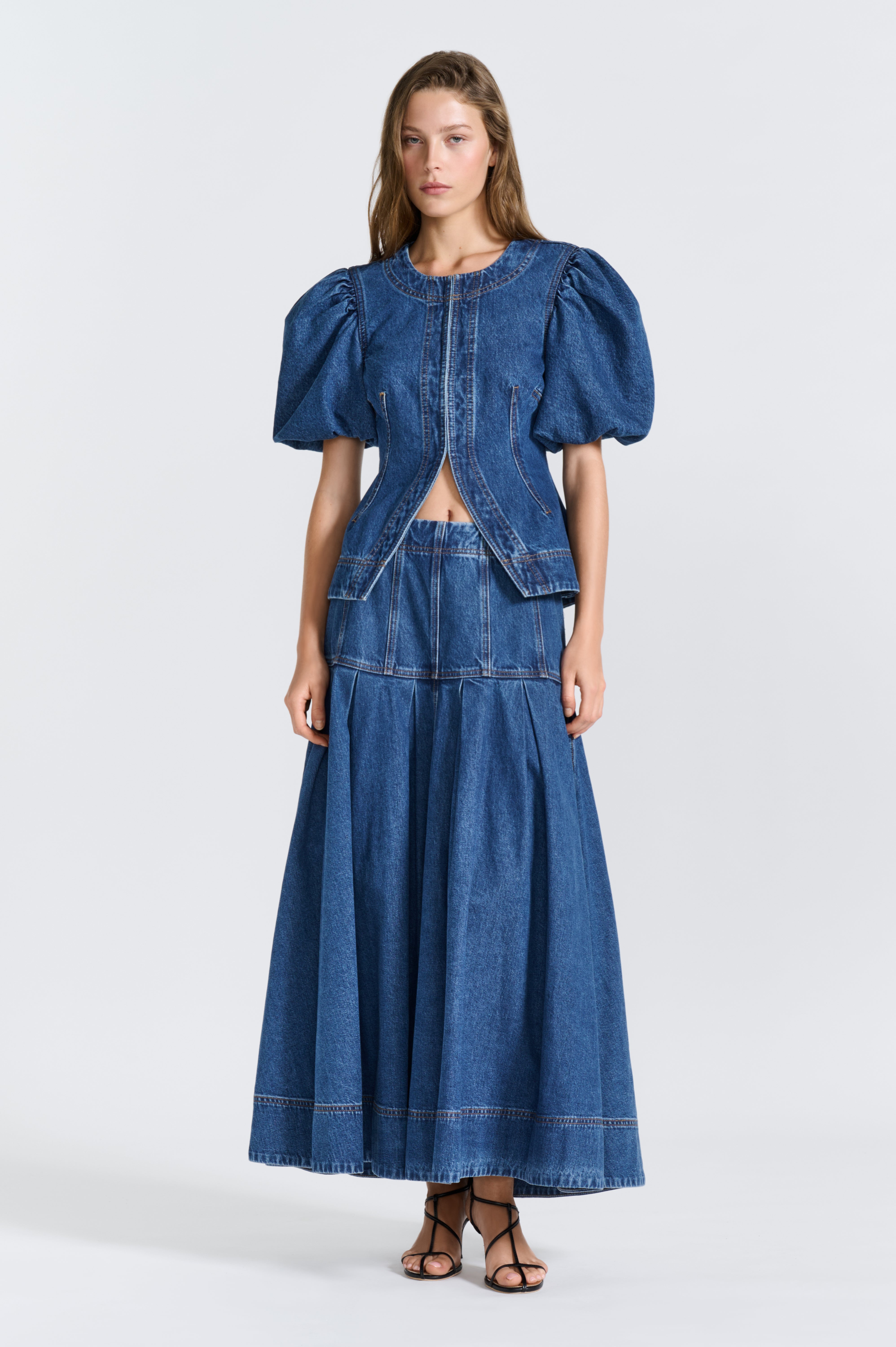 Vaila Denim Midi Skirt