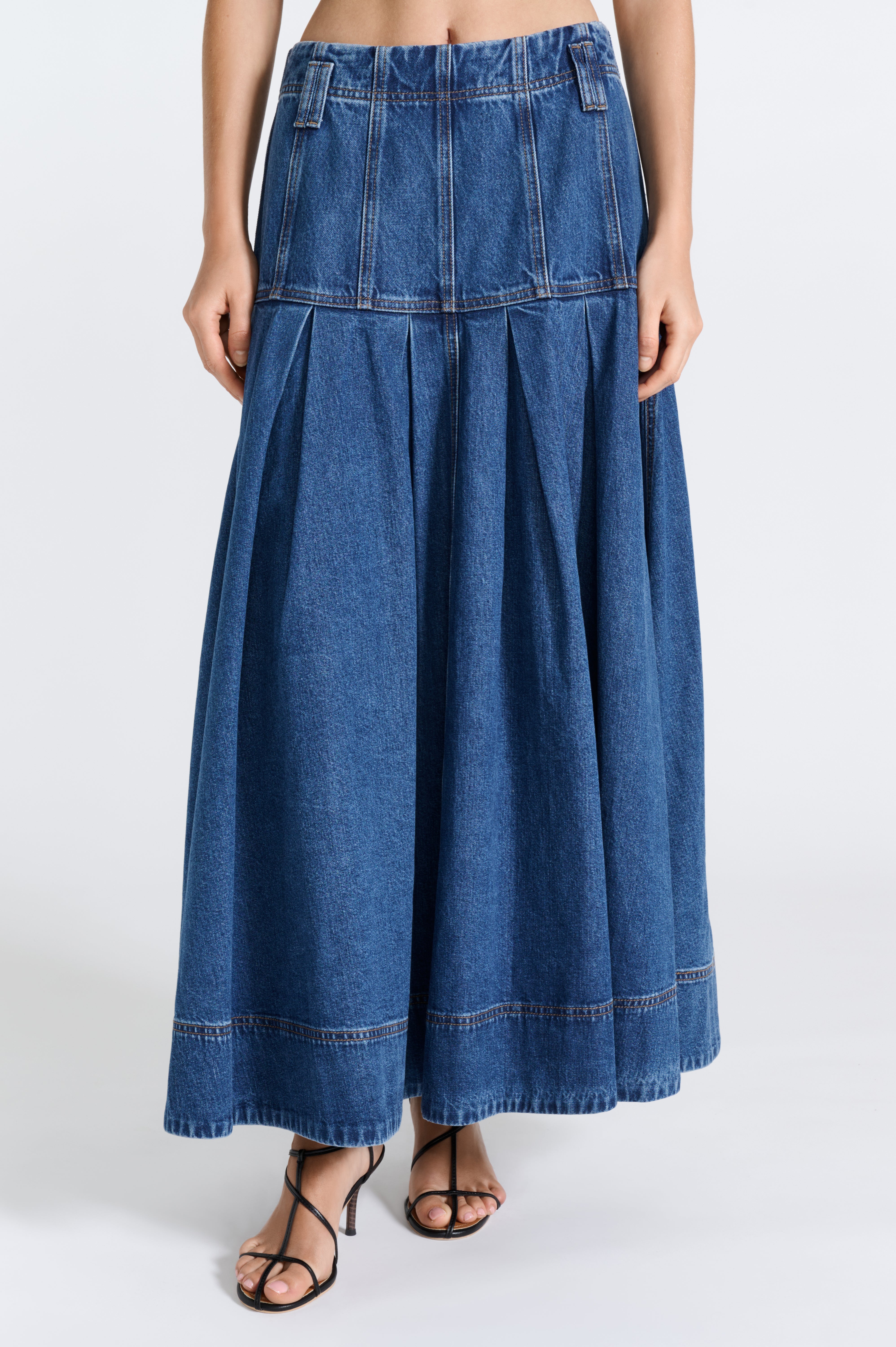 Vaila Denim Midi Skirt