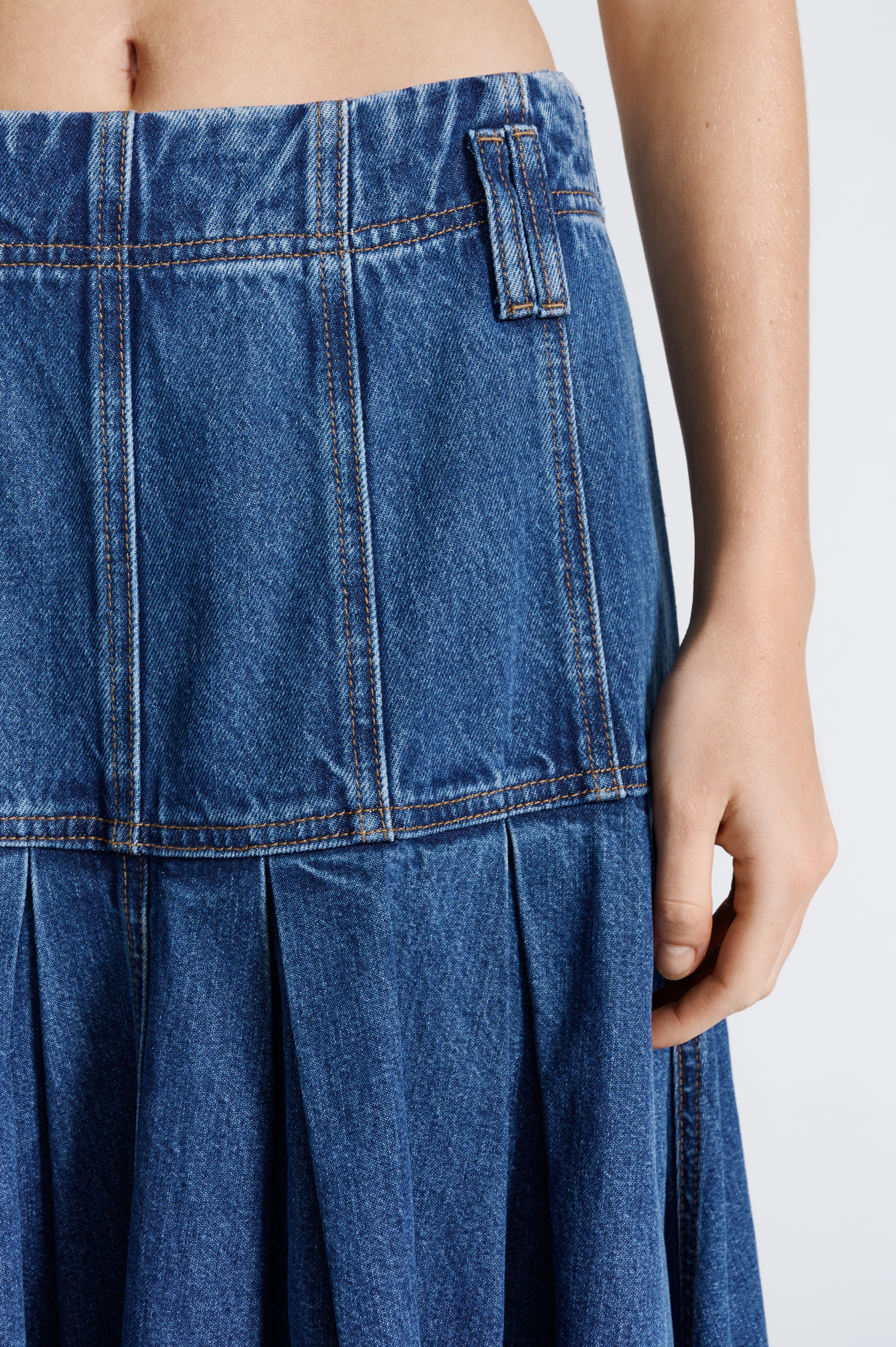 Vaila Denim Midi Skirt