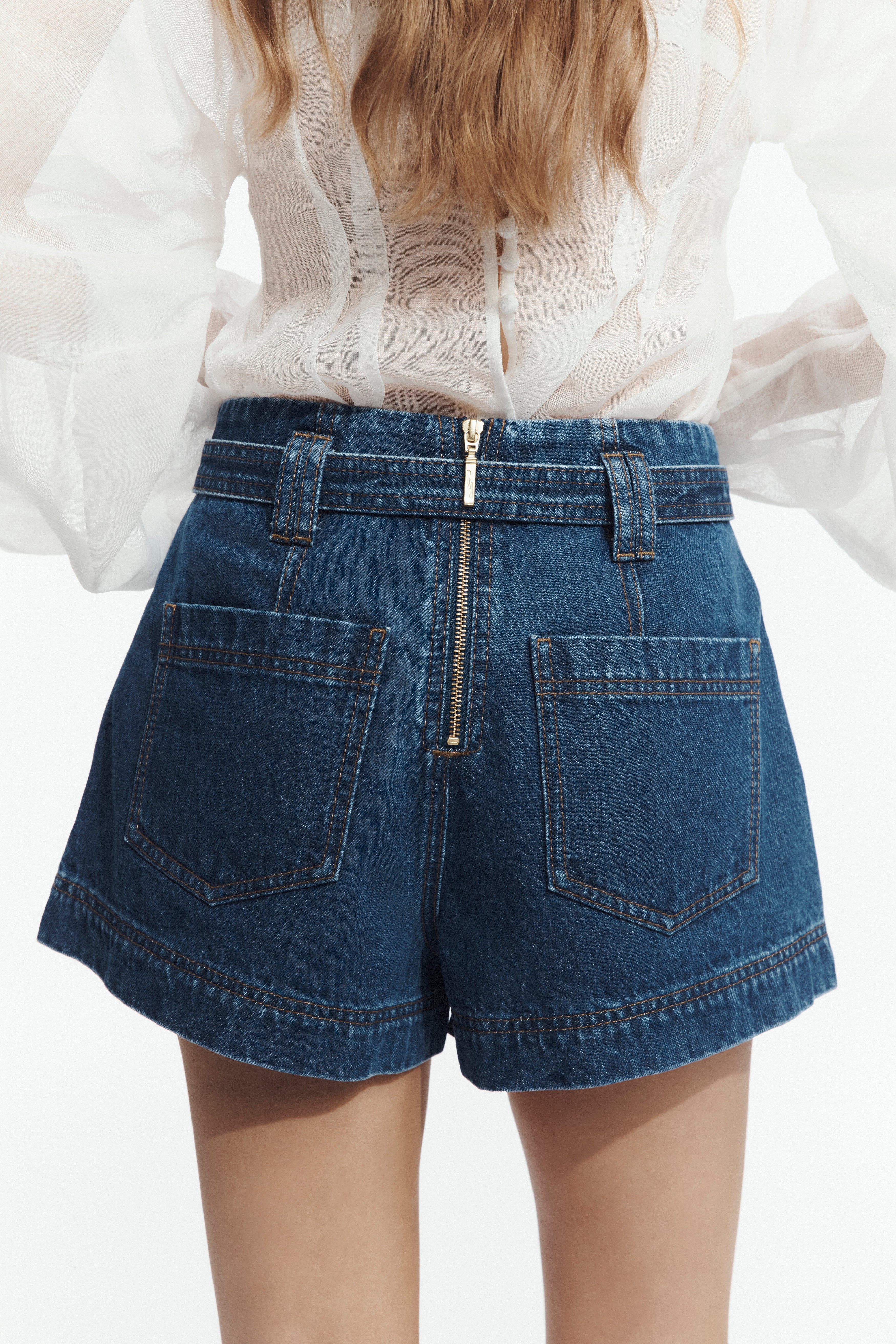 Viva Belted Denim Short