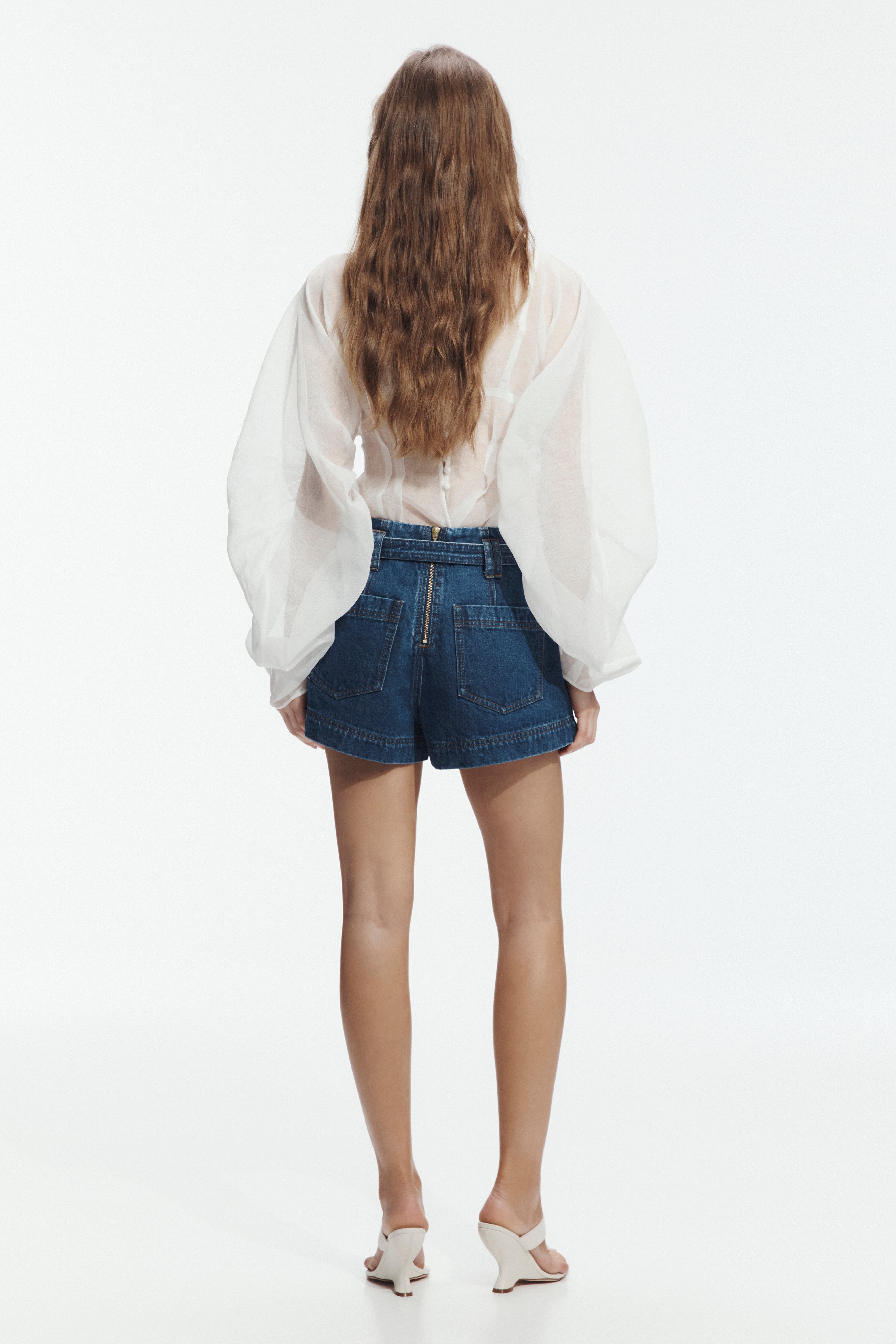 Viva Belted Denim Short