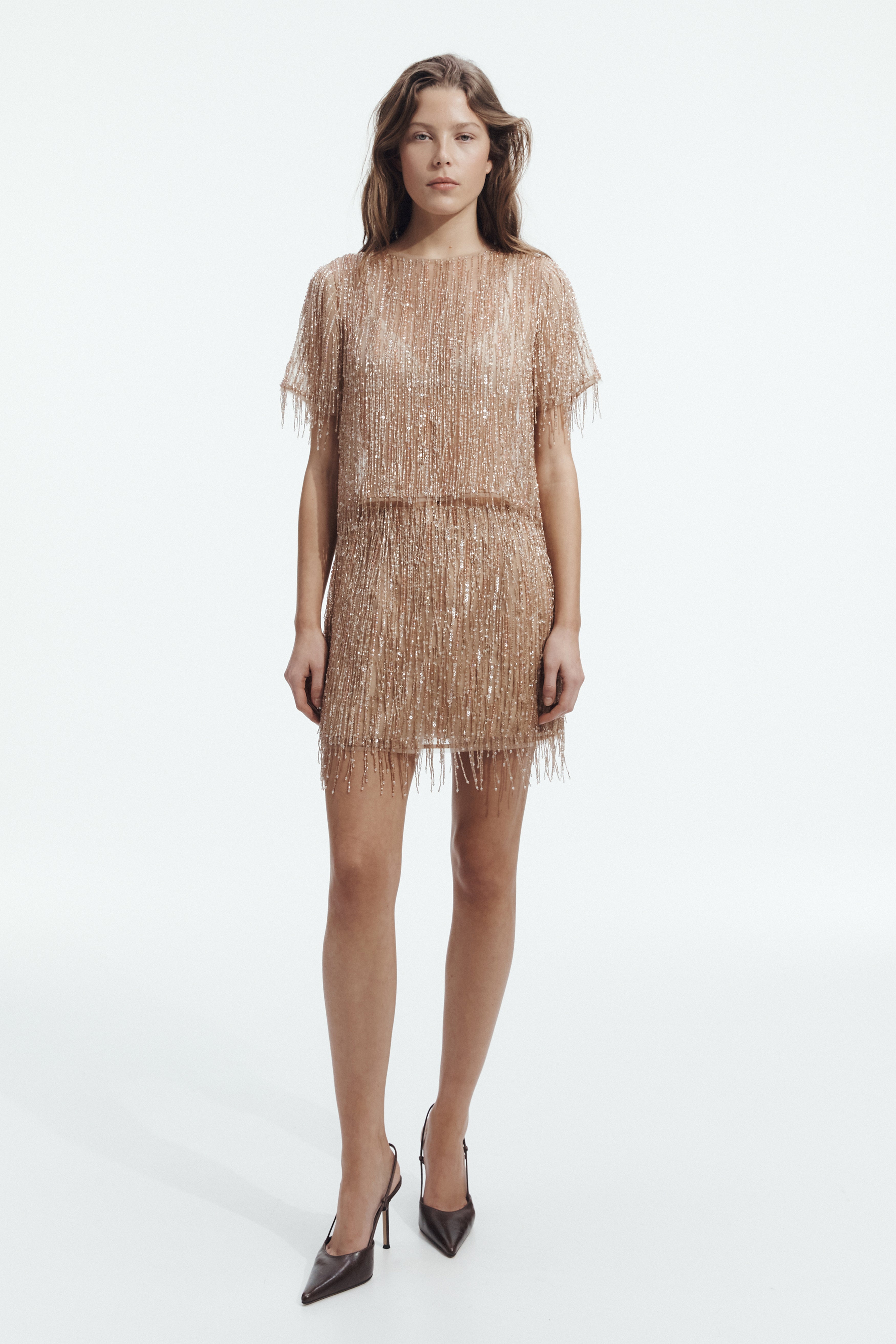 Glisten Embellished Mini Skirt